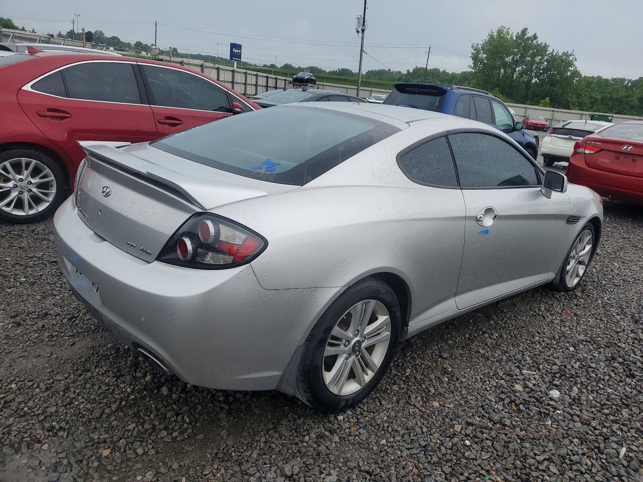 2008 Hyundai Tiburon Gt Silver vin: KMHHN66FX8U272865