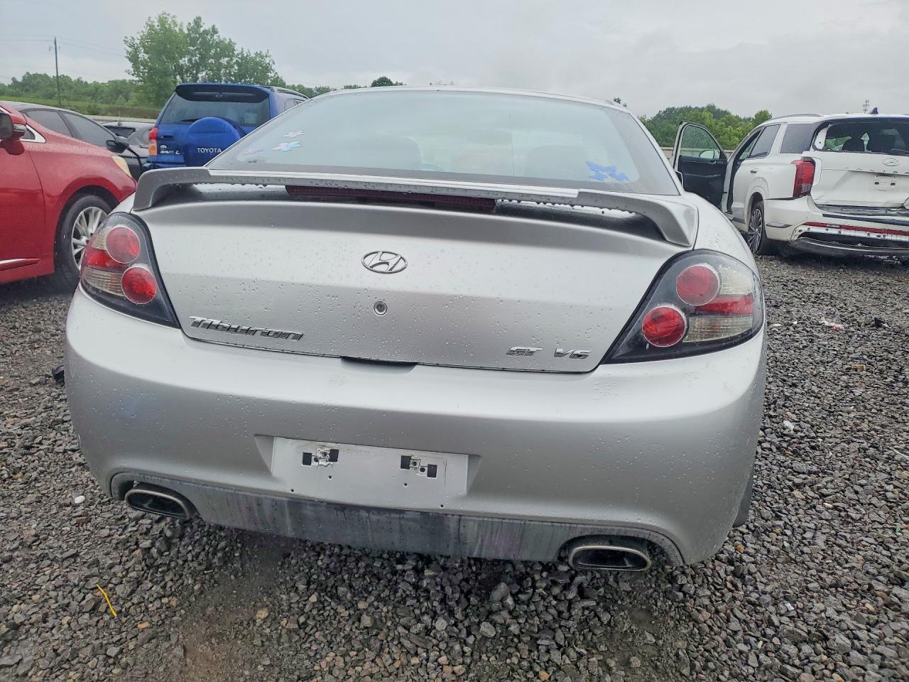 2008 Hyundai Tiburon Gt Silver vin: KMHHN66FX8U272865