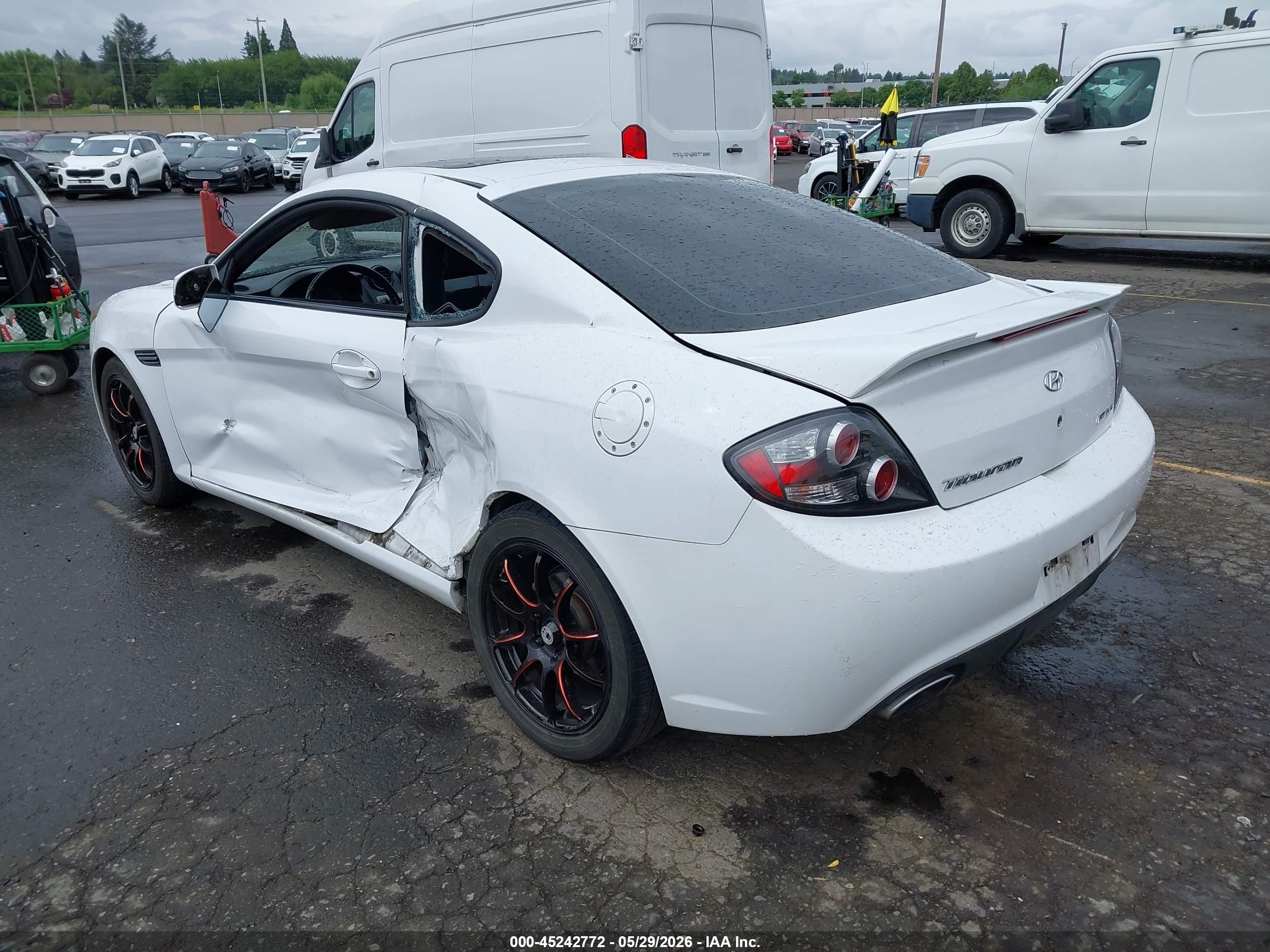 2008 Hyundai Tiburon Gt/gt Limited/se White vin: KMHHN66FX8U286863