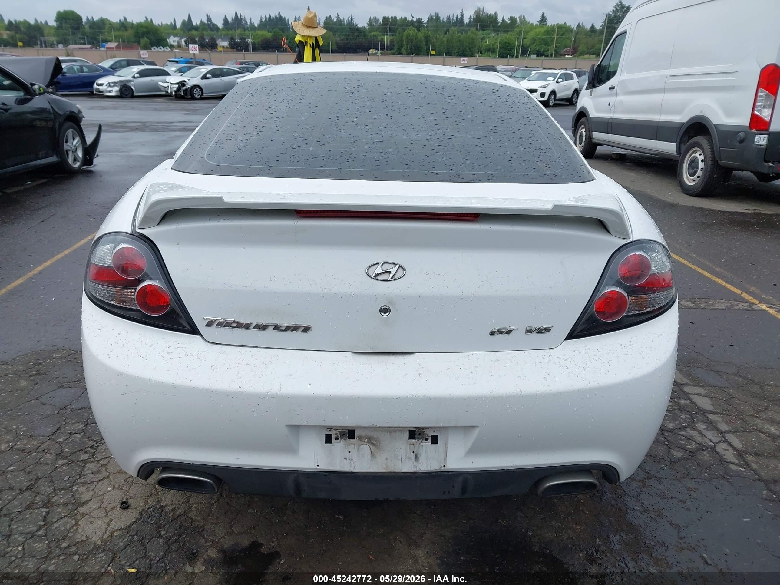 2008 Hyundai Tiburon Gt/gt Limited/se White vin: KMHHN66FX8U286863