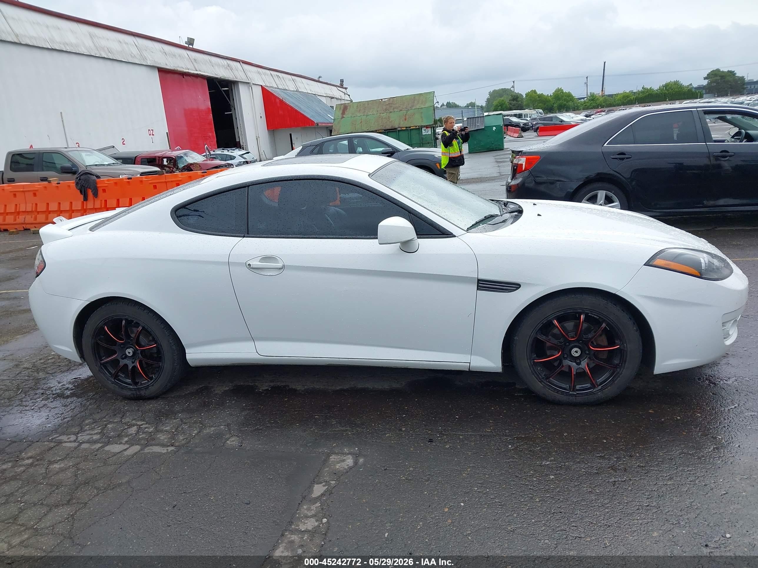 2008 Hyundai Tiburon Gt/gt Limited/se White vin: KMHHN66FX8U286863