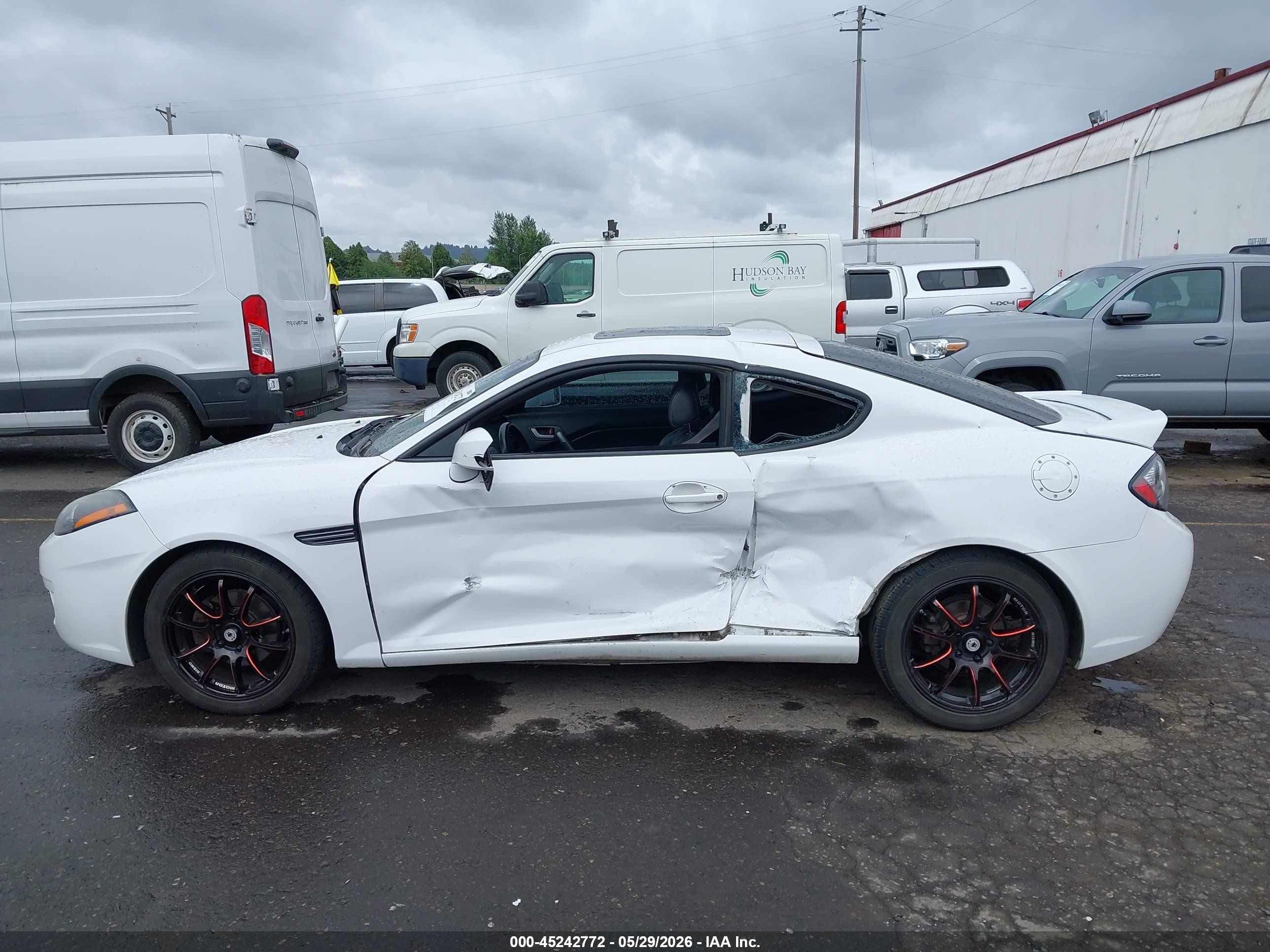 2008 Hyundai Tiburon Gt/gt Limited/se White vin: KMHHN66FX8U286863