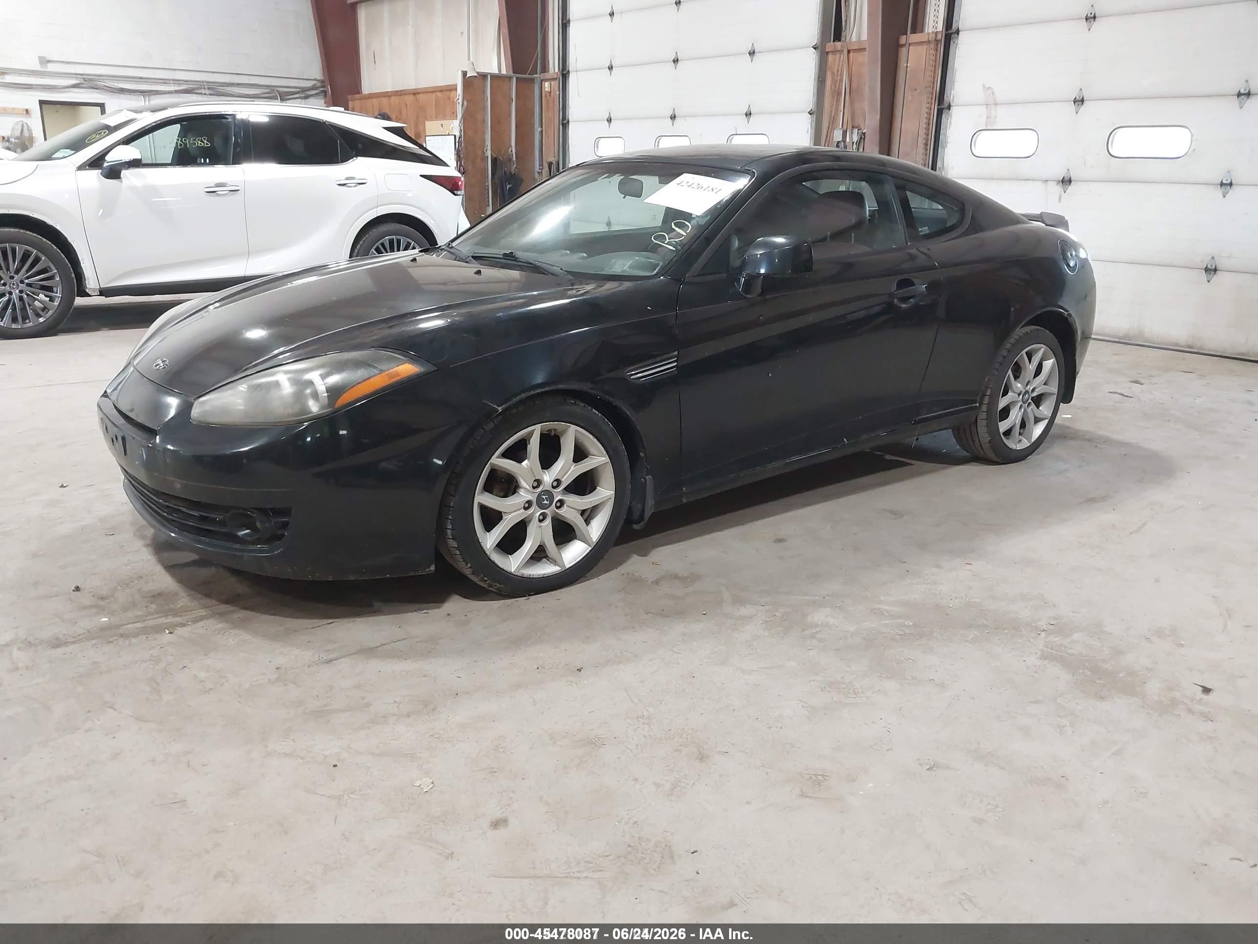 2008 Hyundai Tiburon Gt/gt Limited/se Черный vin: KMHHN66FX8U294266