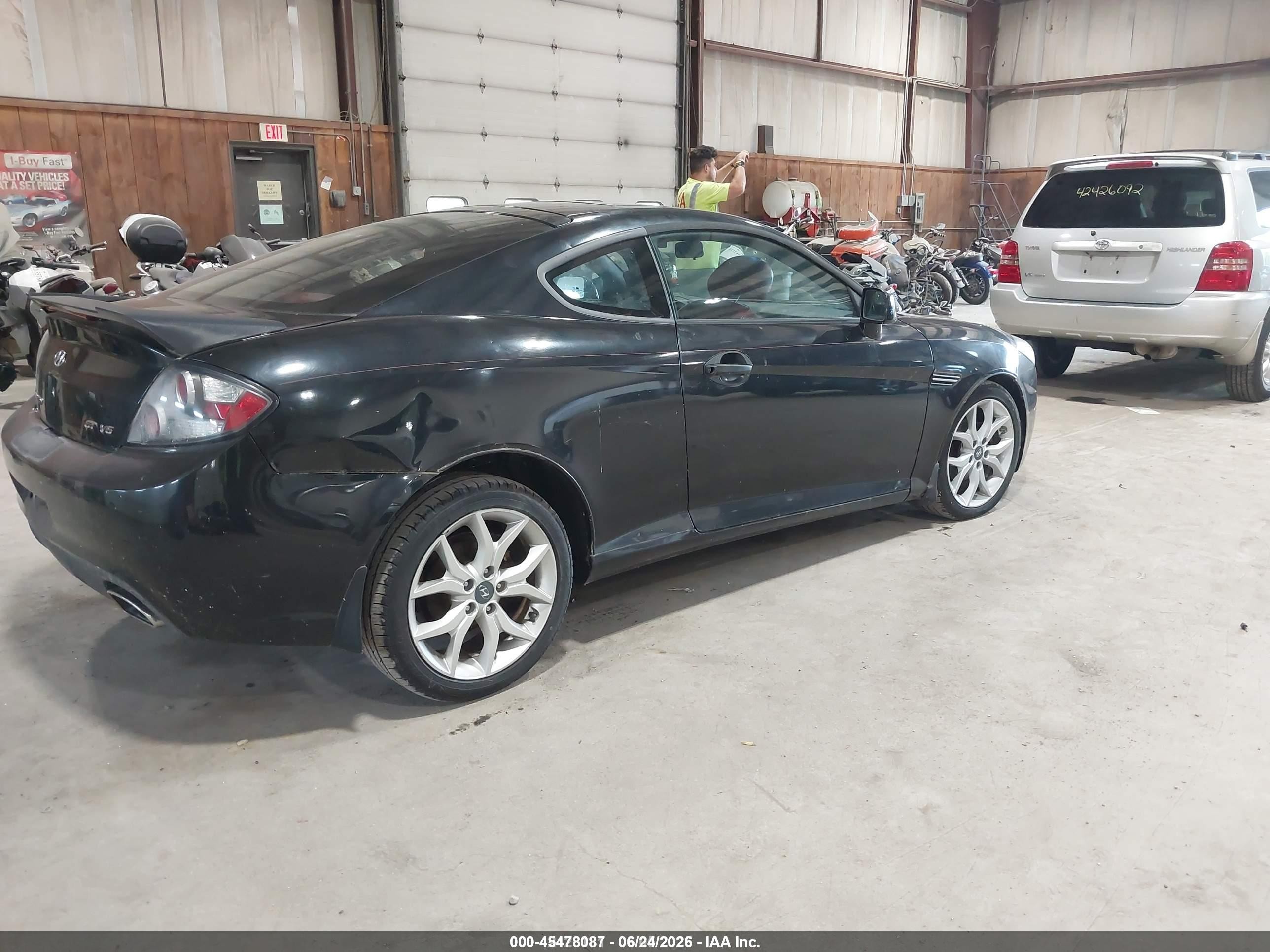 2008 Hyundai Tiburon Gt/gt Limited/se Черный vin: KMHHN66FX8U294266