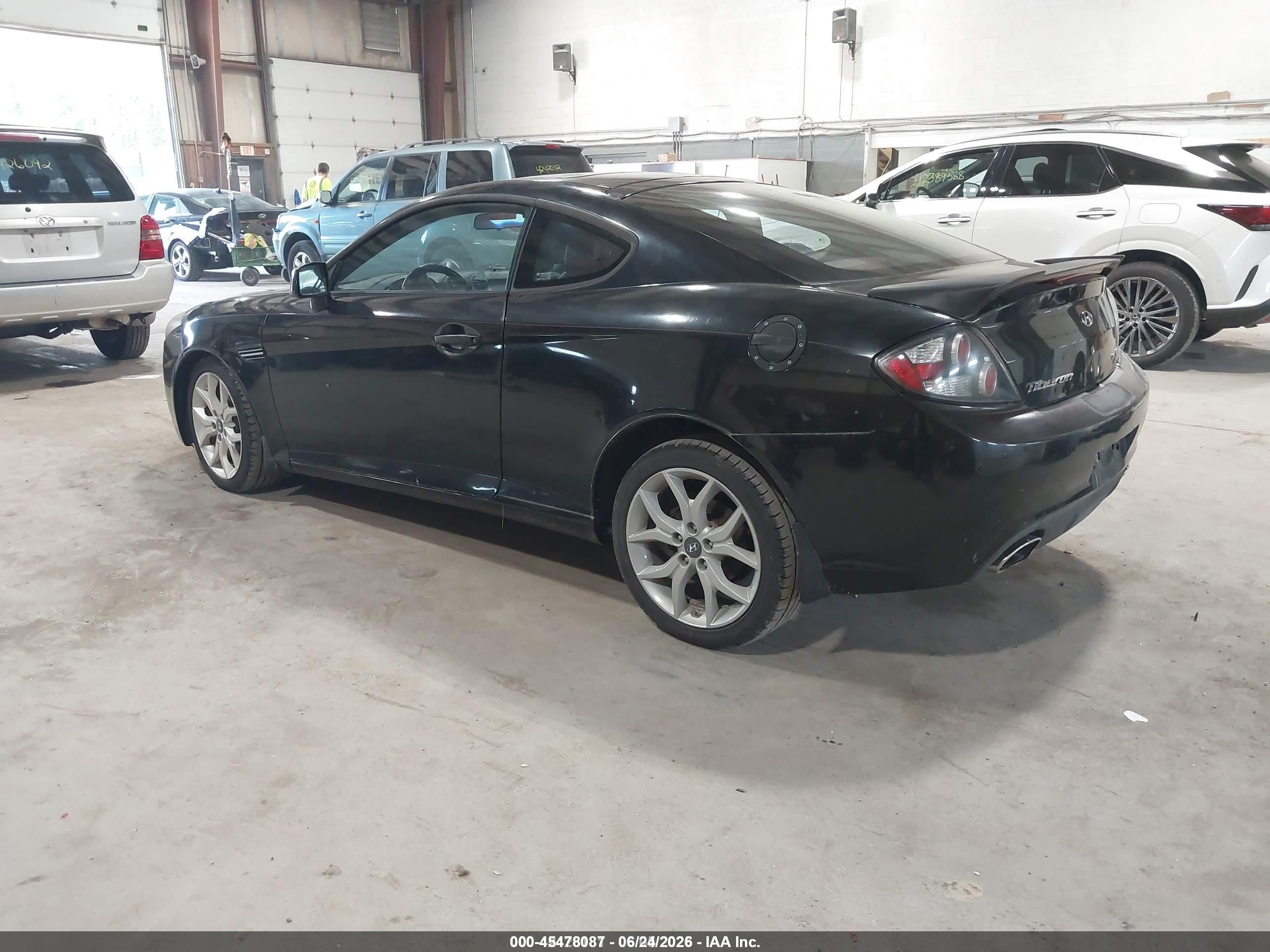 2008 Hyundai Tiburon Gt/gt Limited/se Черный vin: KMHHN66FX8U294266