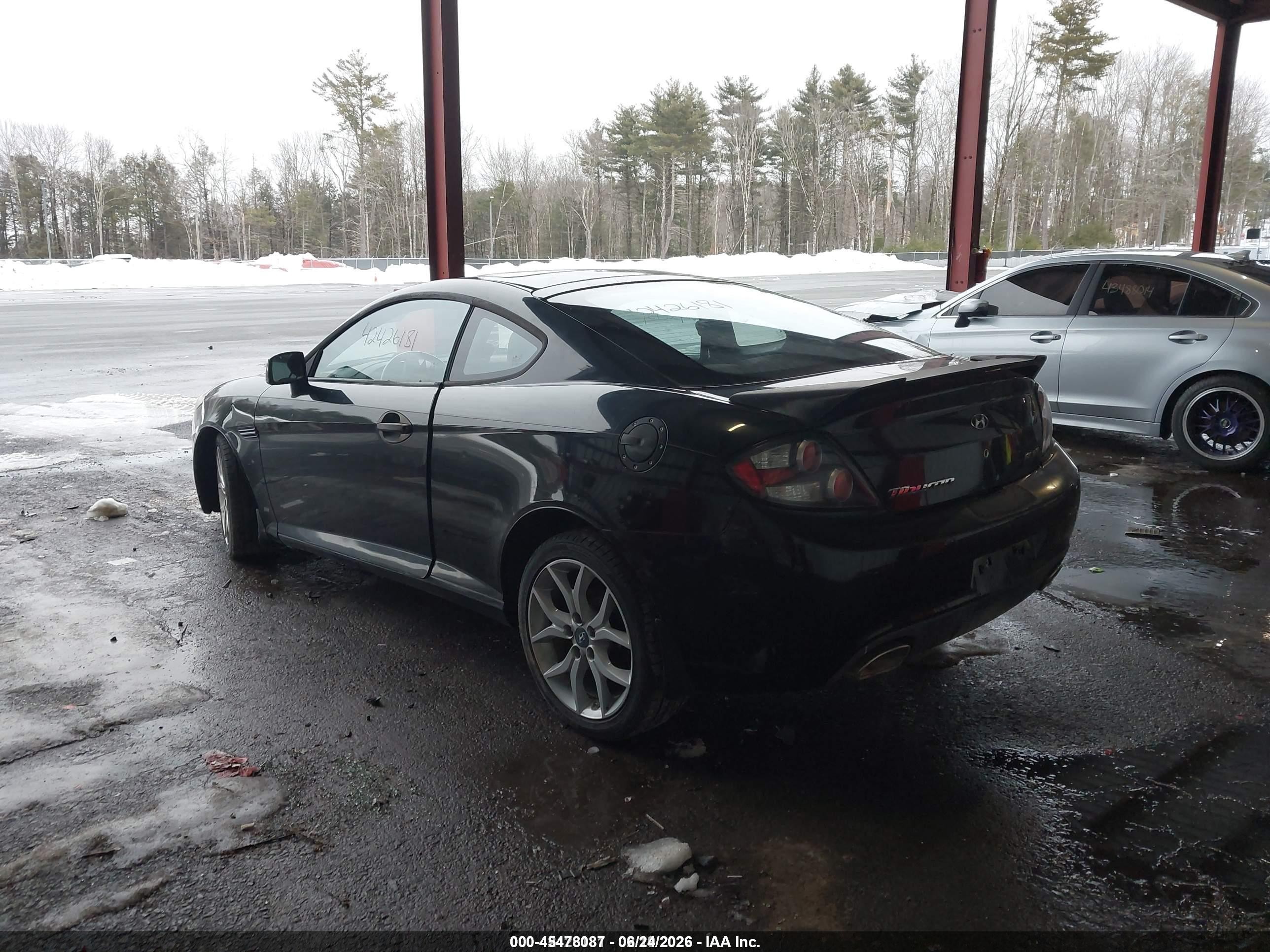 2008 Hyundai Tiburon Gt/gt Limited/se Черный vin: KMHHN66FX8U294266
