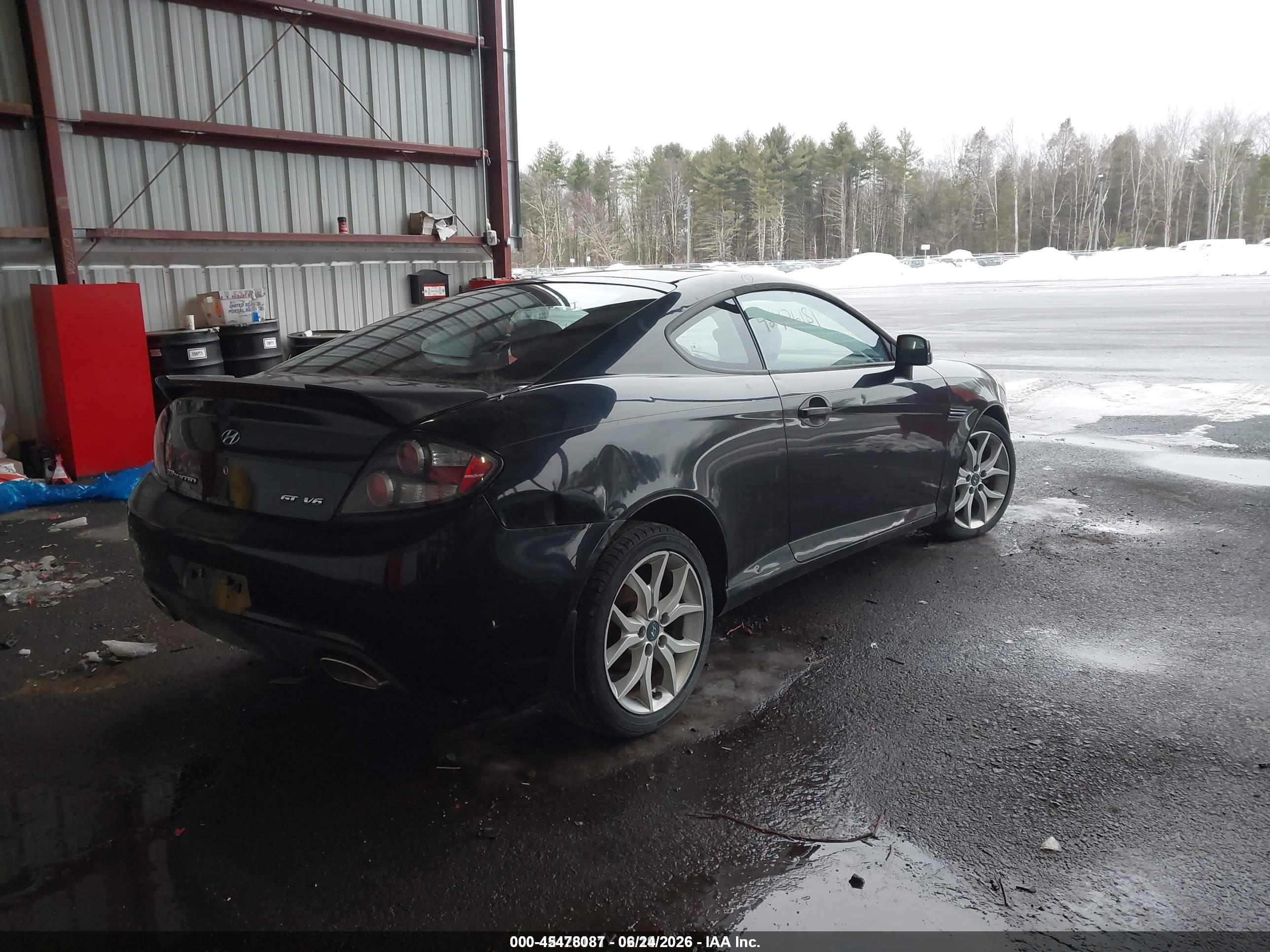 2008 Hyundai Tiburon Gt/gt Limited/se Черный vin: KMHHN66FX8U294266
