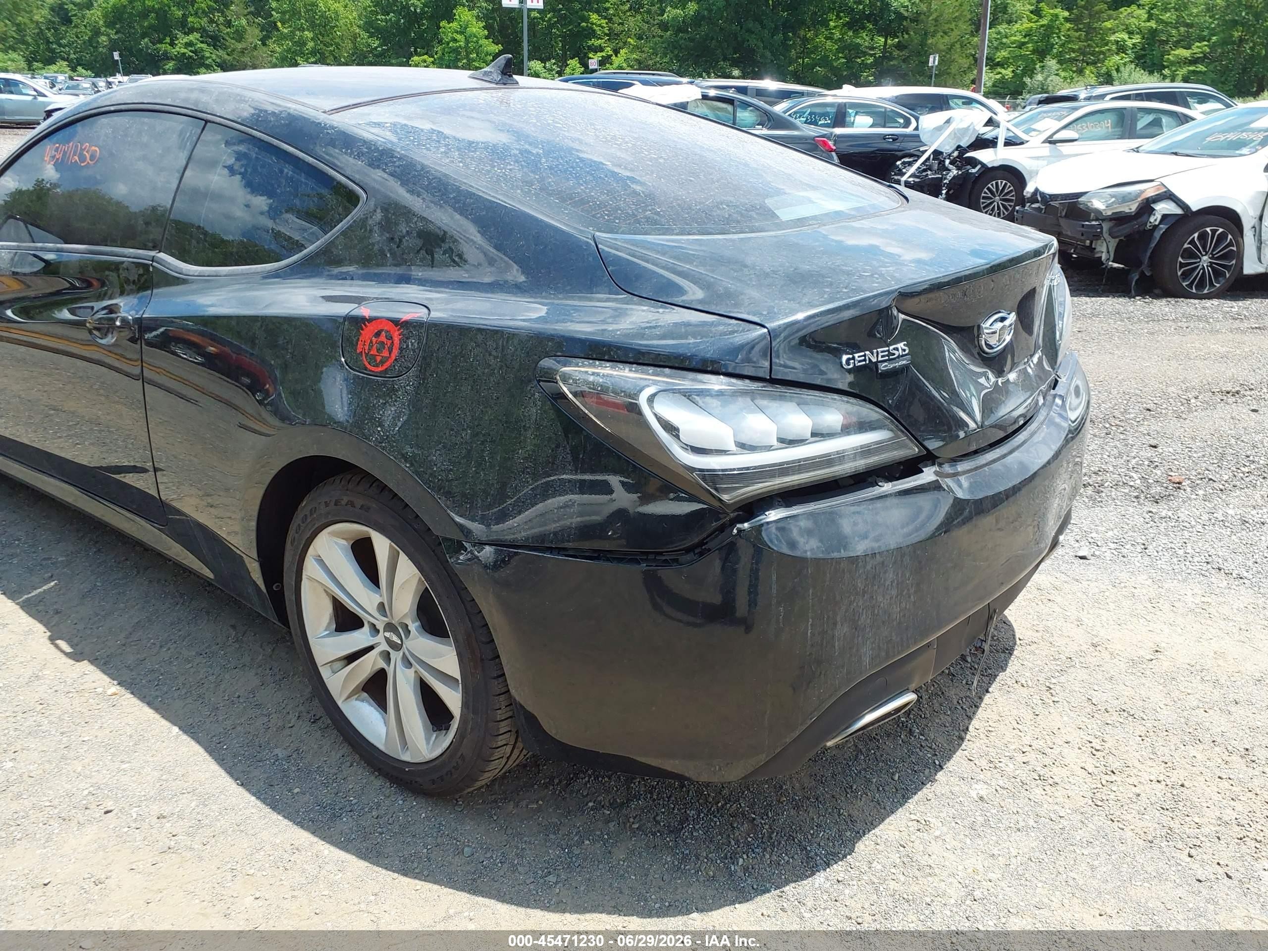 2010 Hyundai Genesis 2.0t Черный vin: KMHHT6KD0AU023233