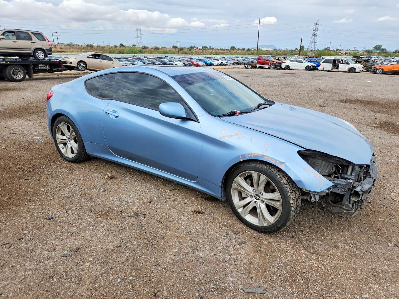 2012 Hyundai Genesis Coupe 2.0t Blue vin: KMHHT6KD0CU065968