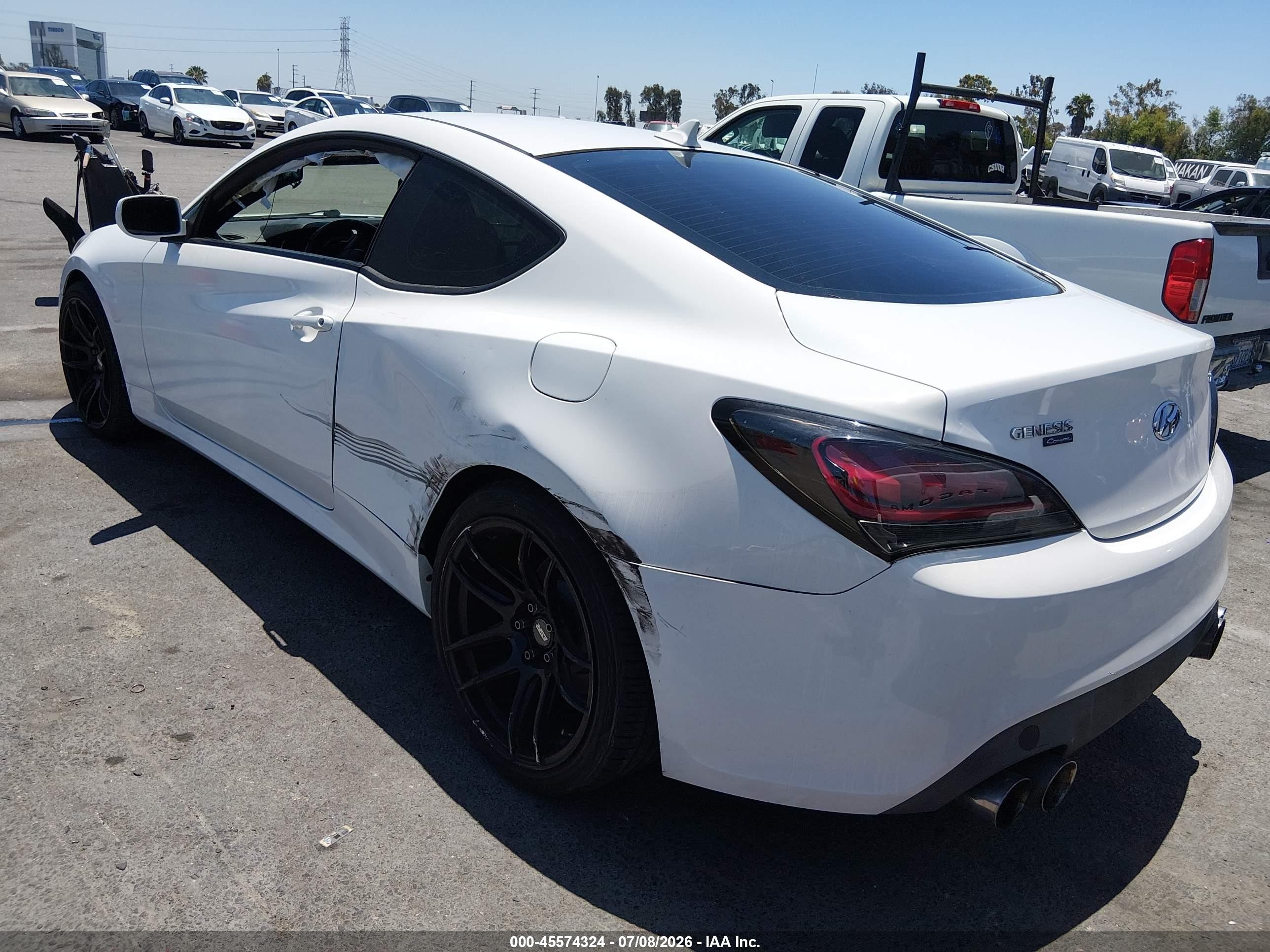 2013 Hyundai Genesis 2.0t Белый vin: KMHHT6KD0DU080908