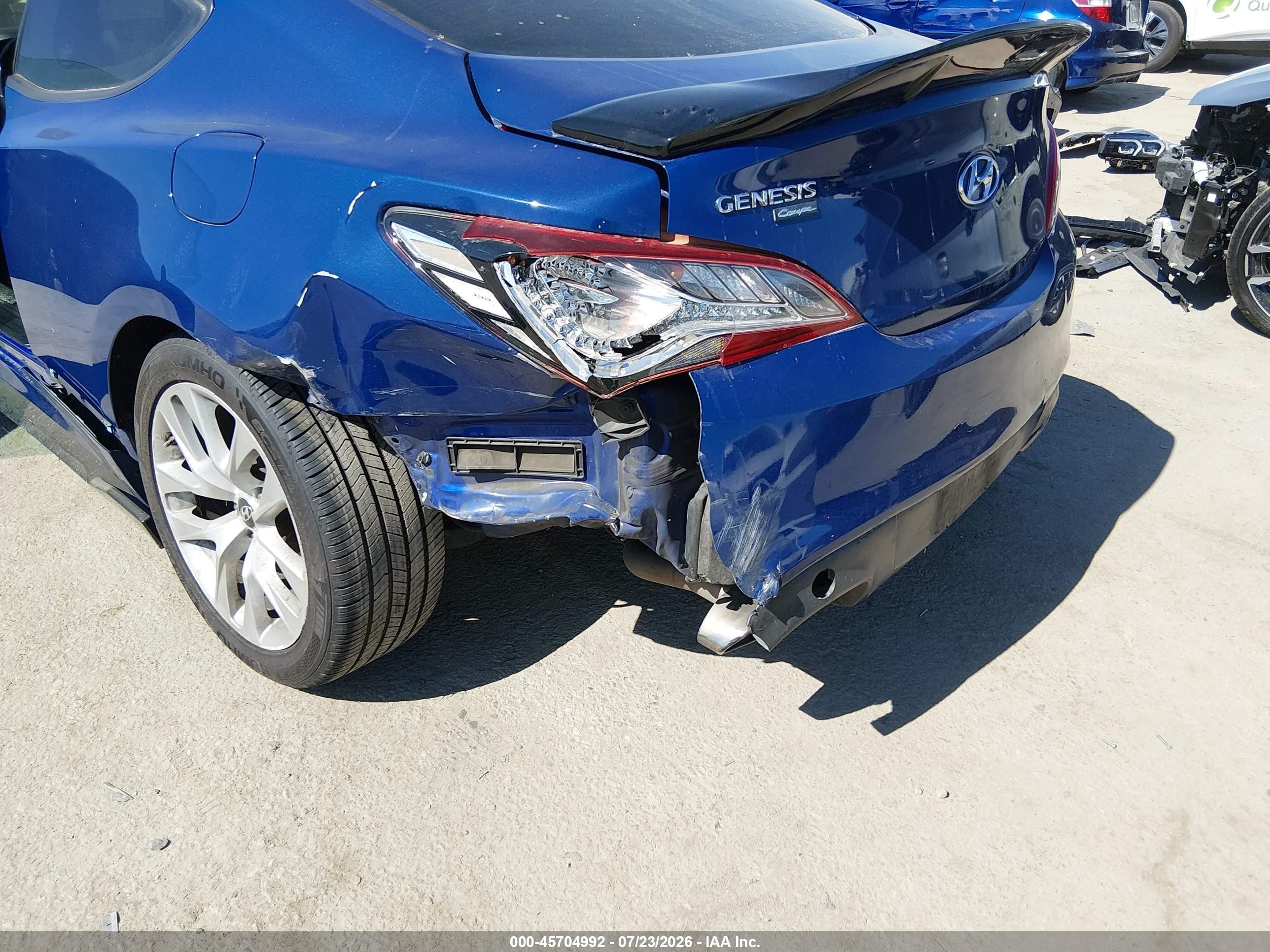 2013 Hyundai Genesis 2.0t Blue vin: KMHHT6KD0DU082271