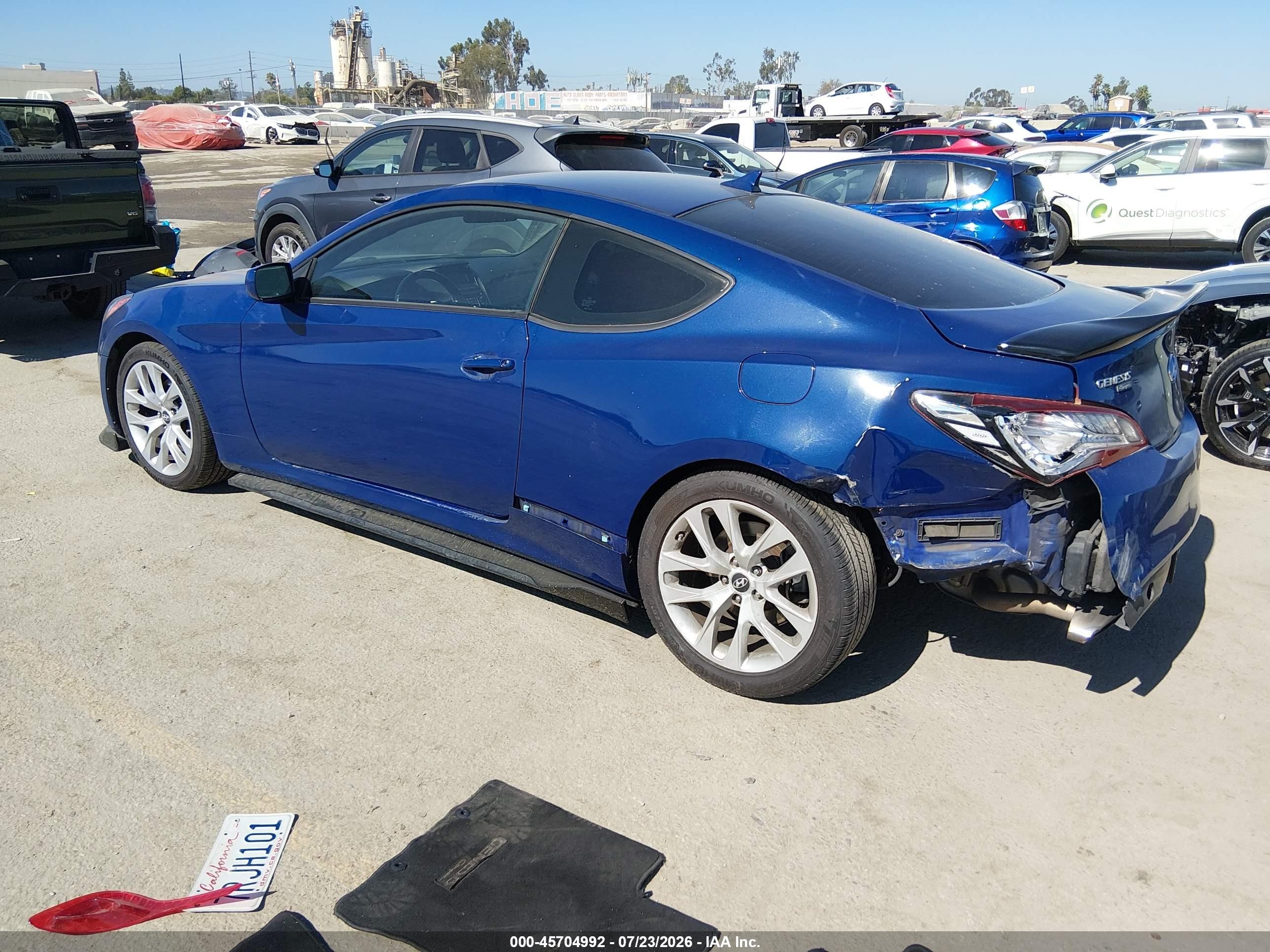 2013 Hyundai Genesis 2.0t Blue vin: KMHHT6KD0DU082271