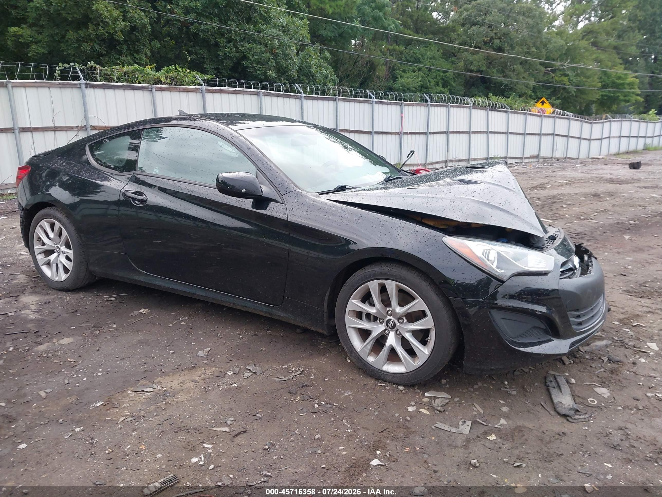 2013 Hyundai Genesis 2.0t Black vin: KMHHT6KD0DU092301