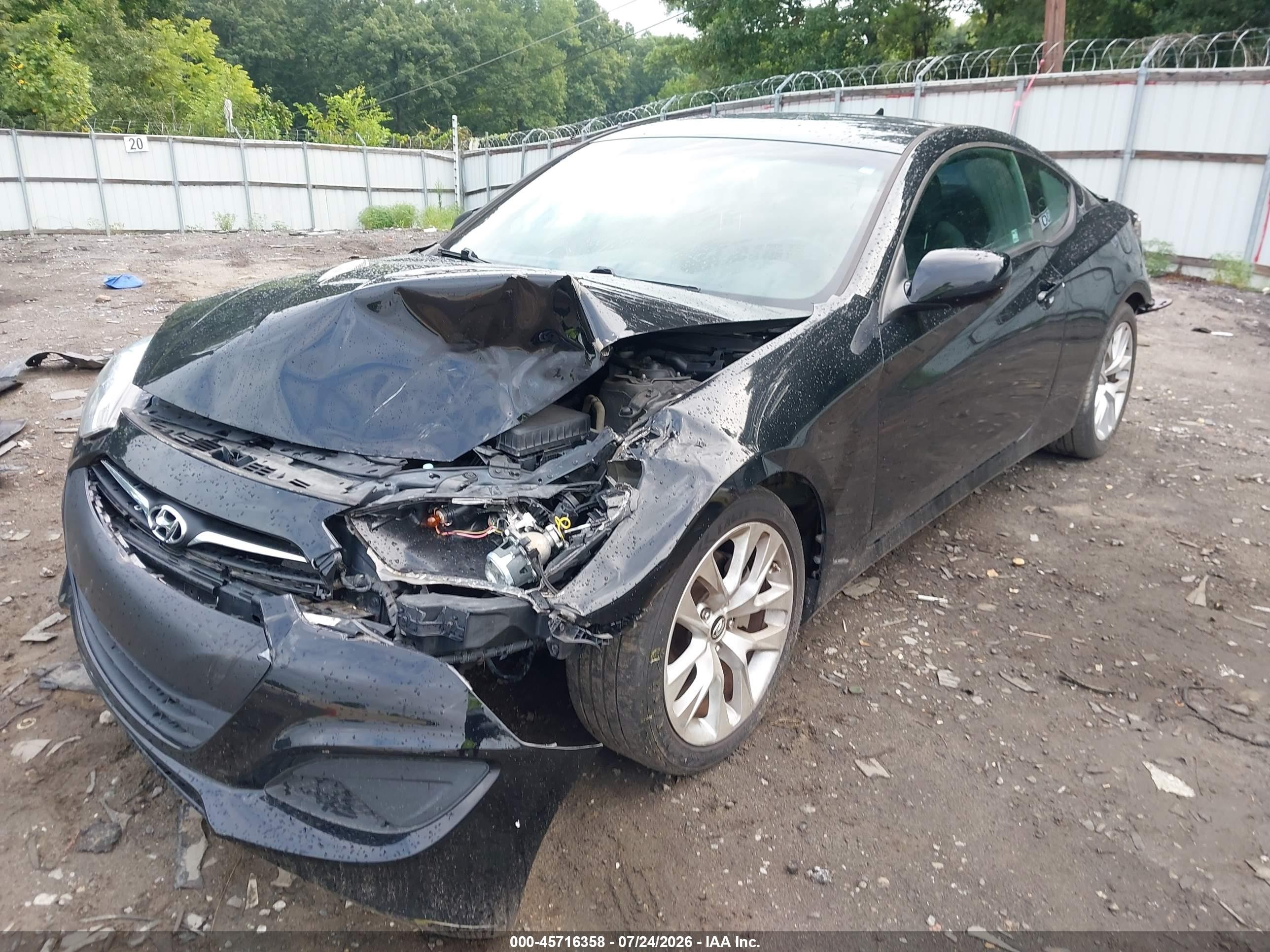 2013 Hyundai Genesis 2.0t Black vin: KMHHT6KD0DU092301