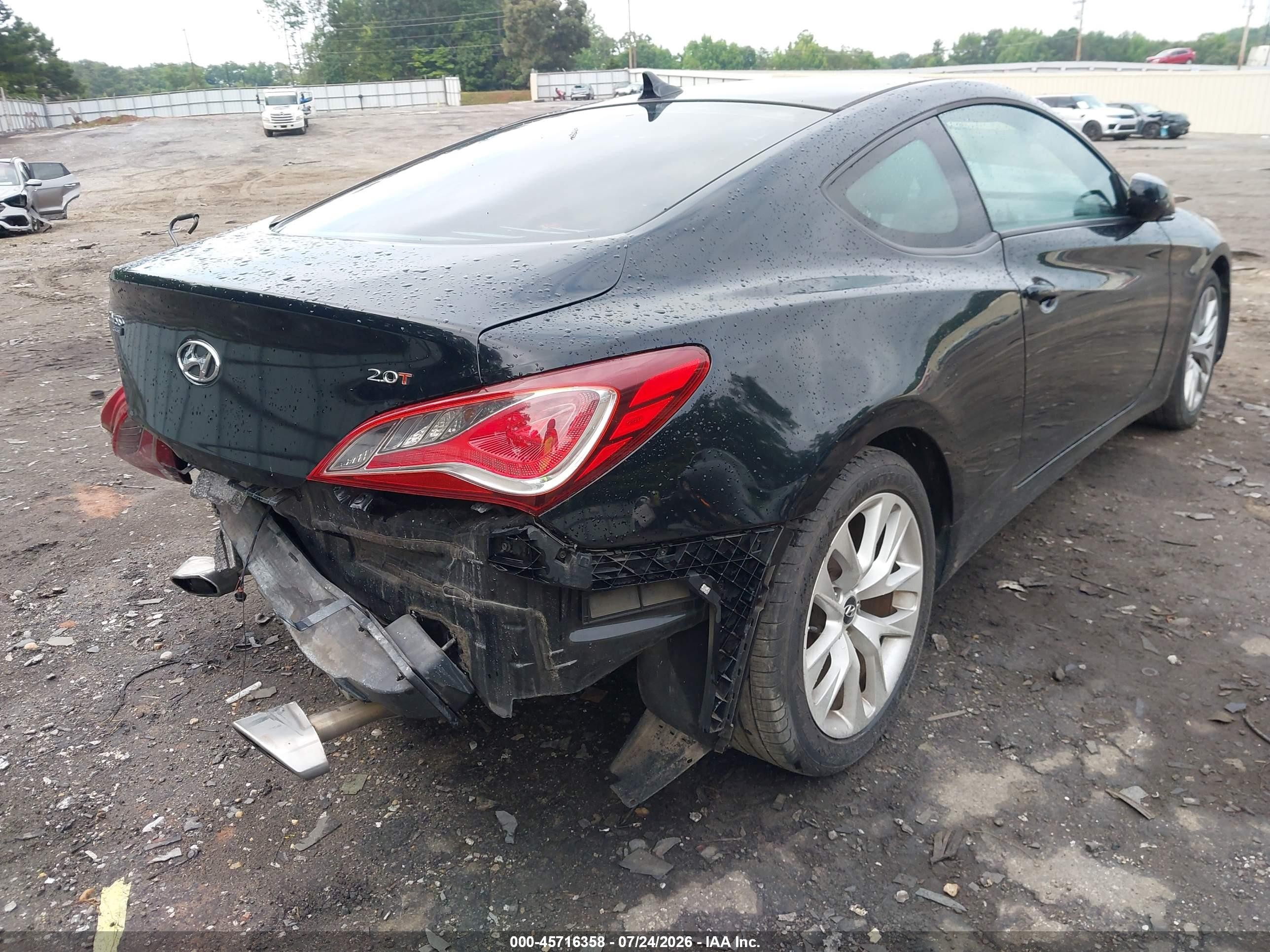 2013 Hyundai Genesis 2.0t Black vin: KMHHT6KD0DU092301