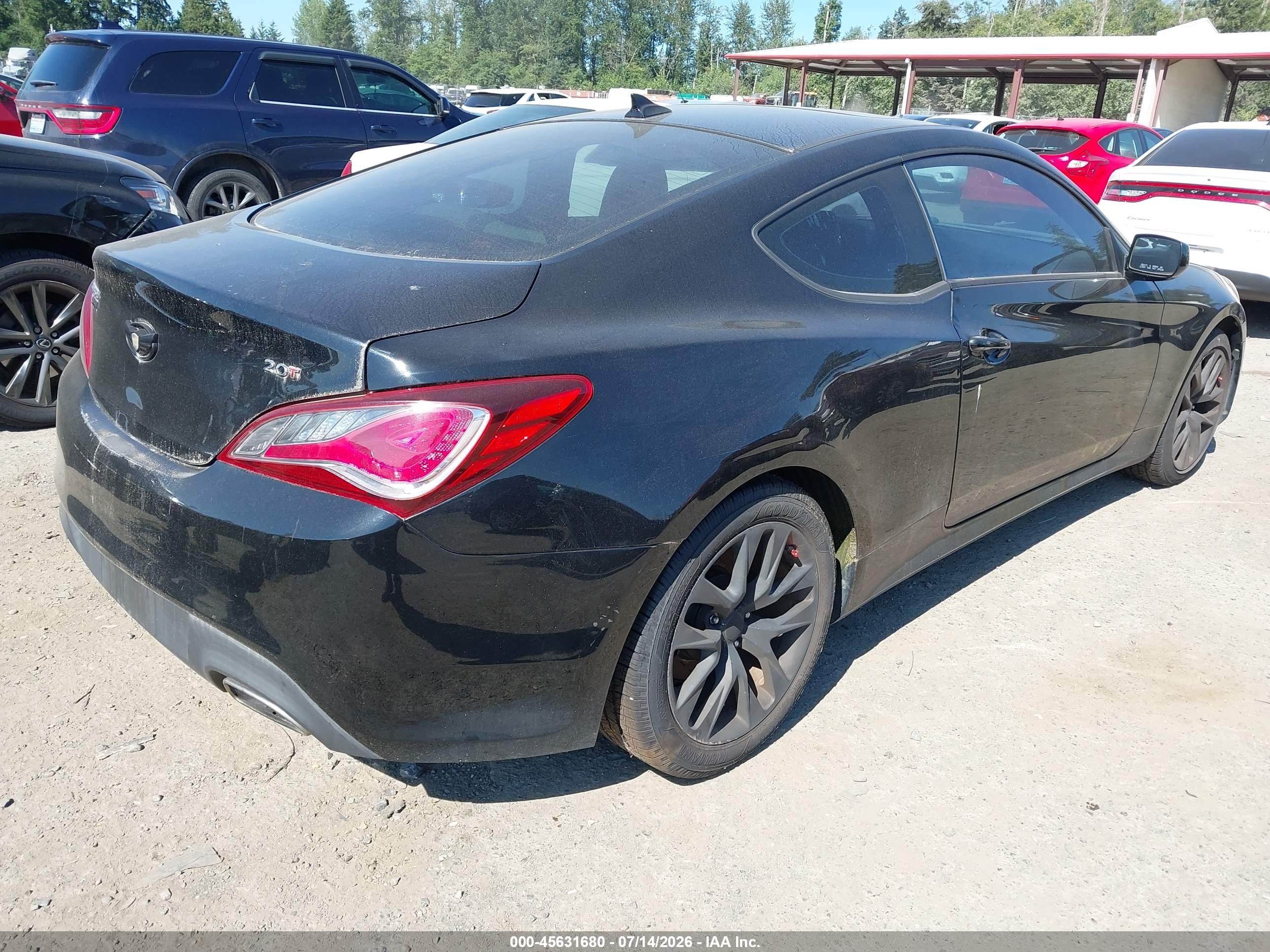 2013 Hyundai Genesis 2.0t Premium Black vin: KMHHT6KD0DU099443