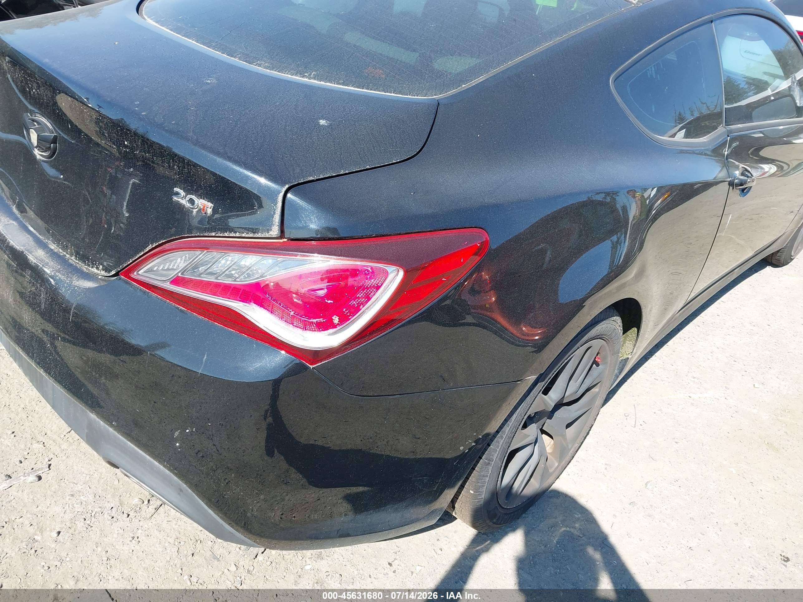 2013 Hyundai Genesis 2.0t Premium Black vin: KMHHT6KD0DU099443