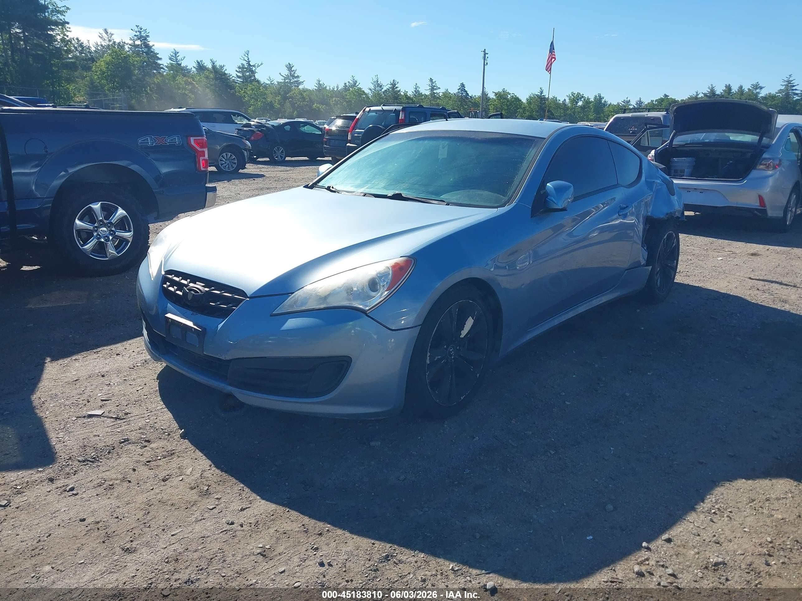2010 Hyundai Genesis 2.0t Light Blue vin: KMHHT6KD1AU030479