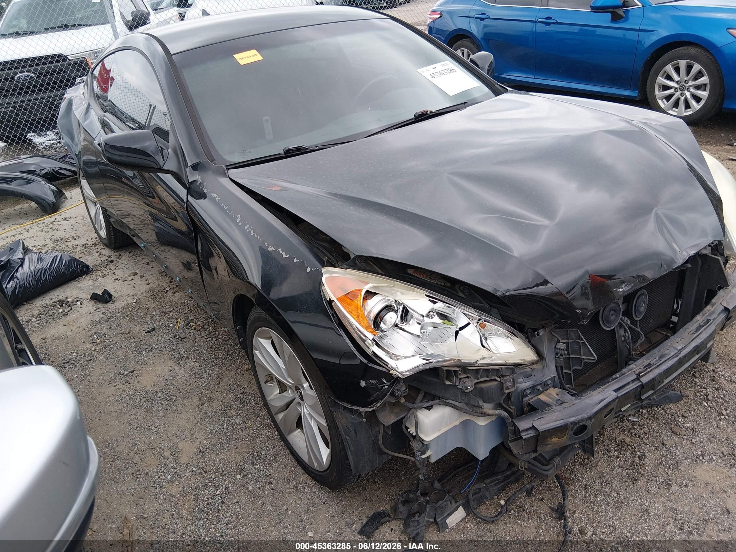 2010 Hyundai Genesis 2.0t Black vin: KMHHT6KD2AU035545