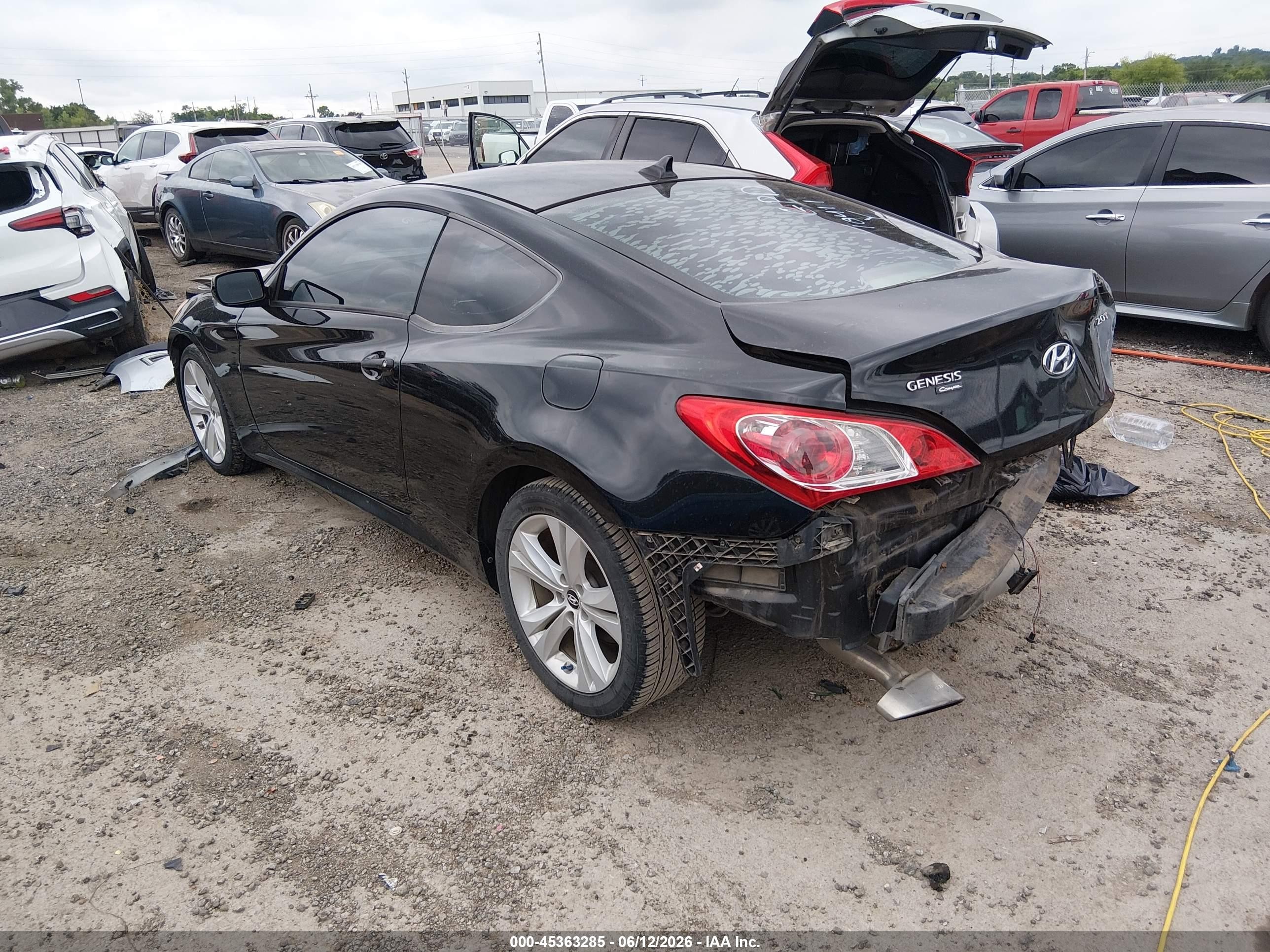 2010 Hyundai Genesis 2.0t Black vin: KMHHT6KD2AU035545