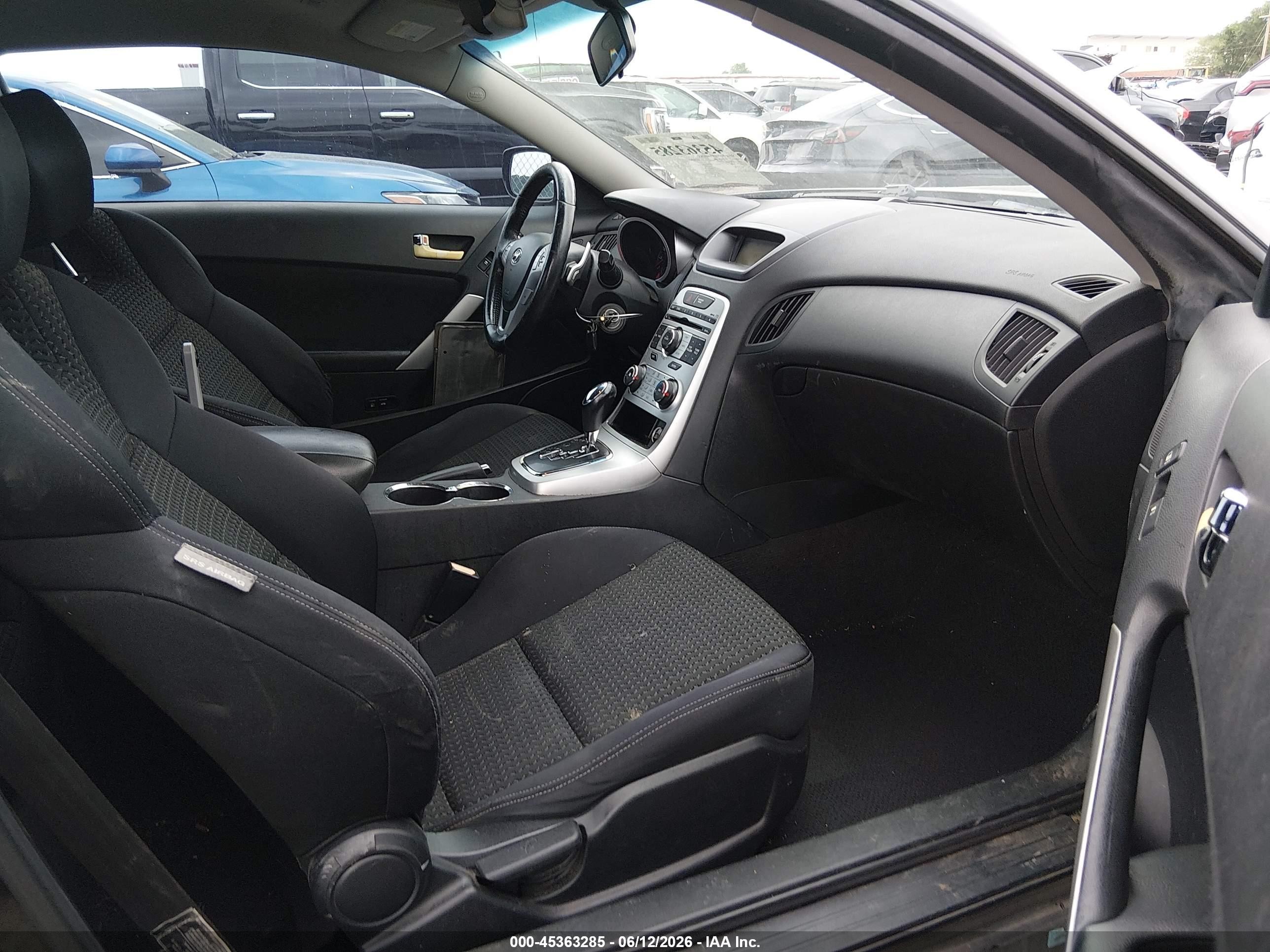 2010 Hyundai Genesis 2.0t Black vin: KMHHT6KD2AU035545