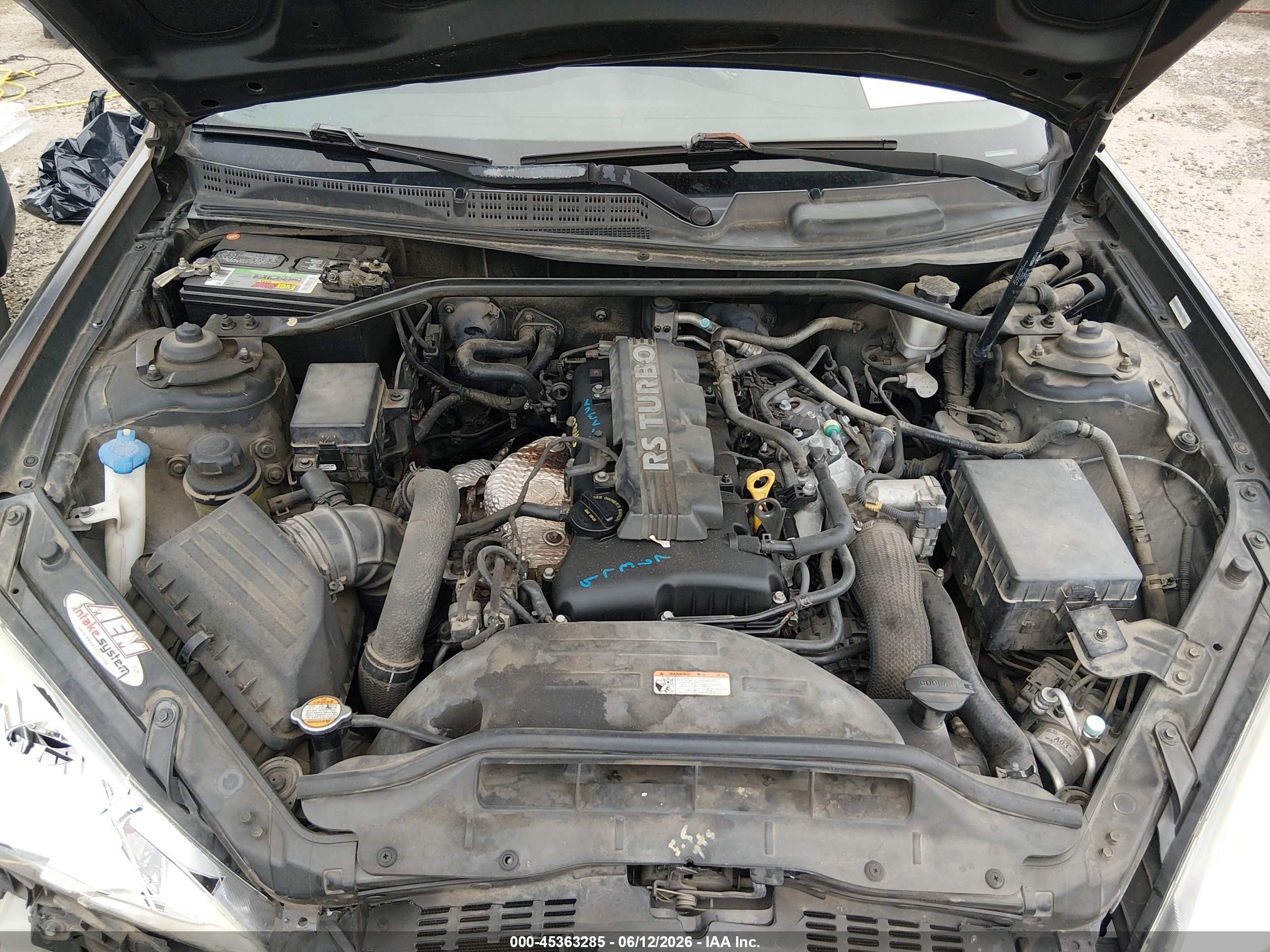 2010 Hyundai Genesis 2.0t Black vin: KMHHT6KD2AU035545