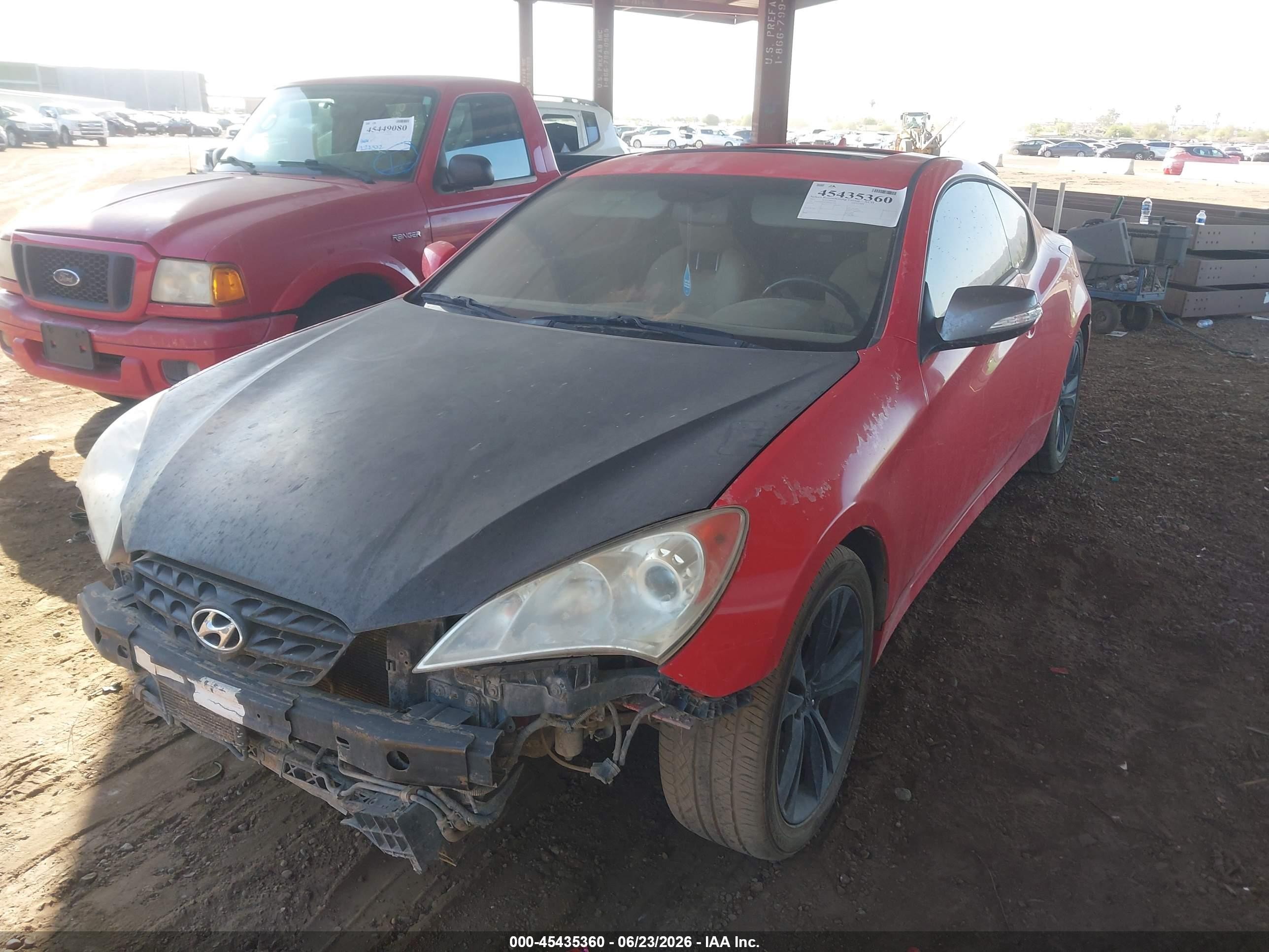 2011 Hyundai Genesis 2.0t Premium Red vin: KMHHT6KD2BU043484