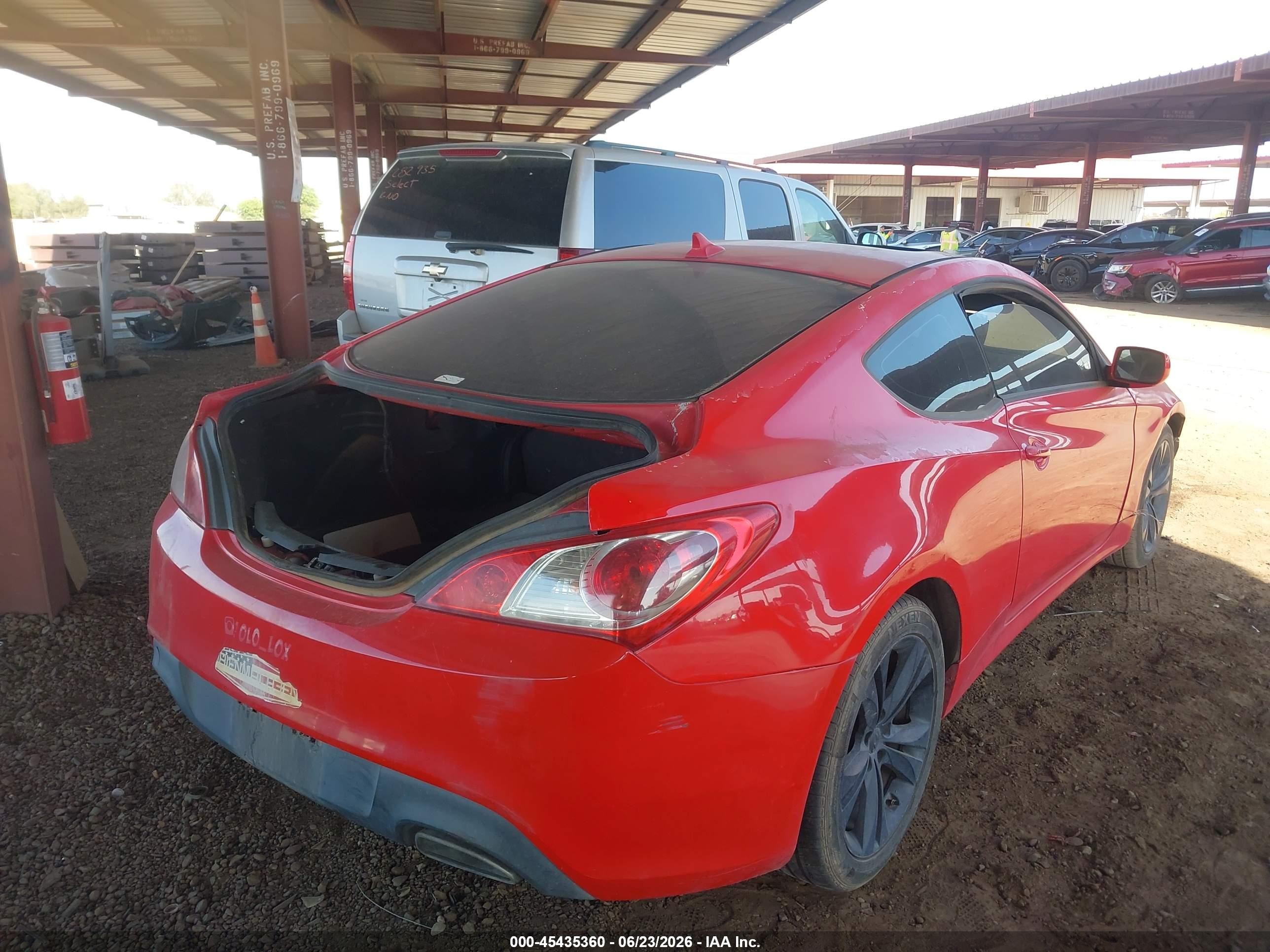 2011 Hyundai Genesis 2.0t Premium Red vin: KMHHT6KD2BU043484