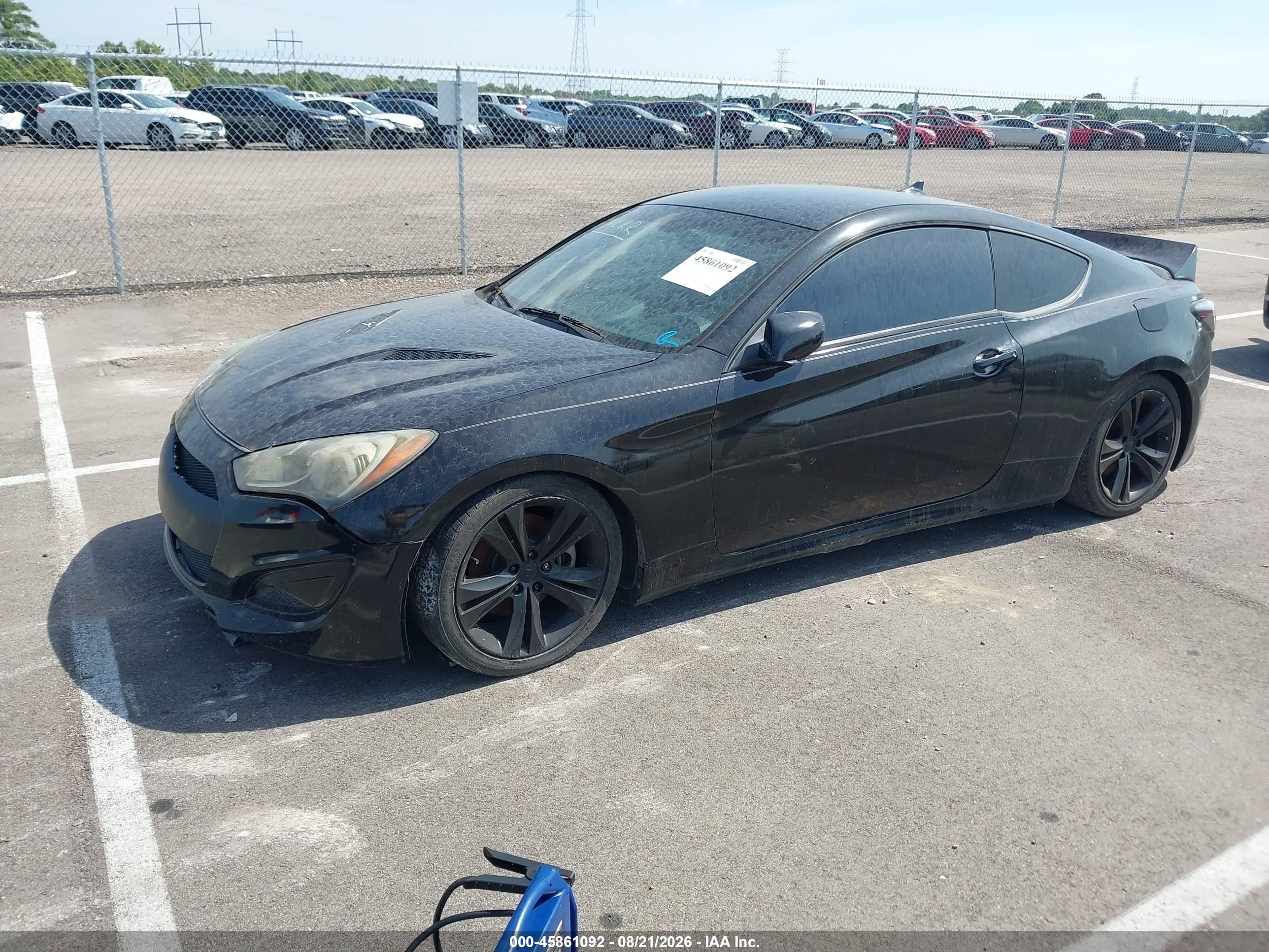2013 Hyundai Genesis 2.0t Черный vin: KMHHT6KD2DU080165