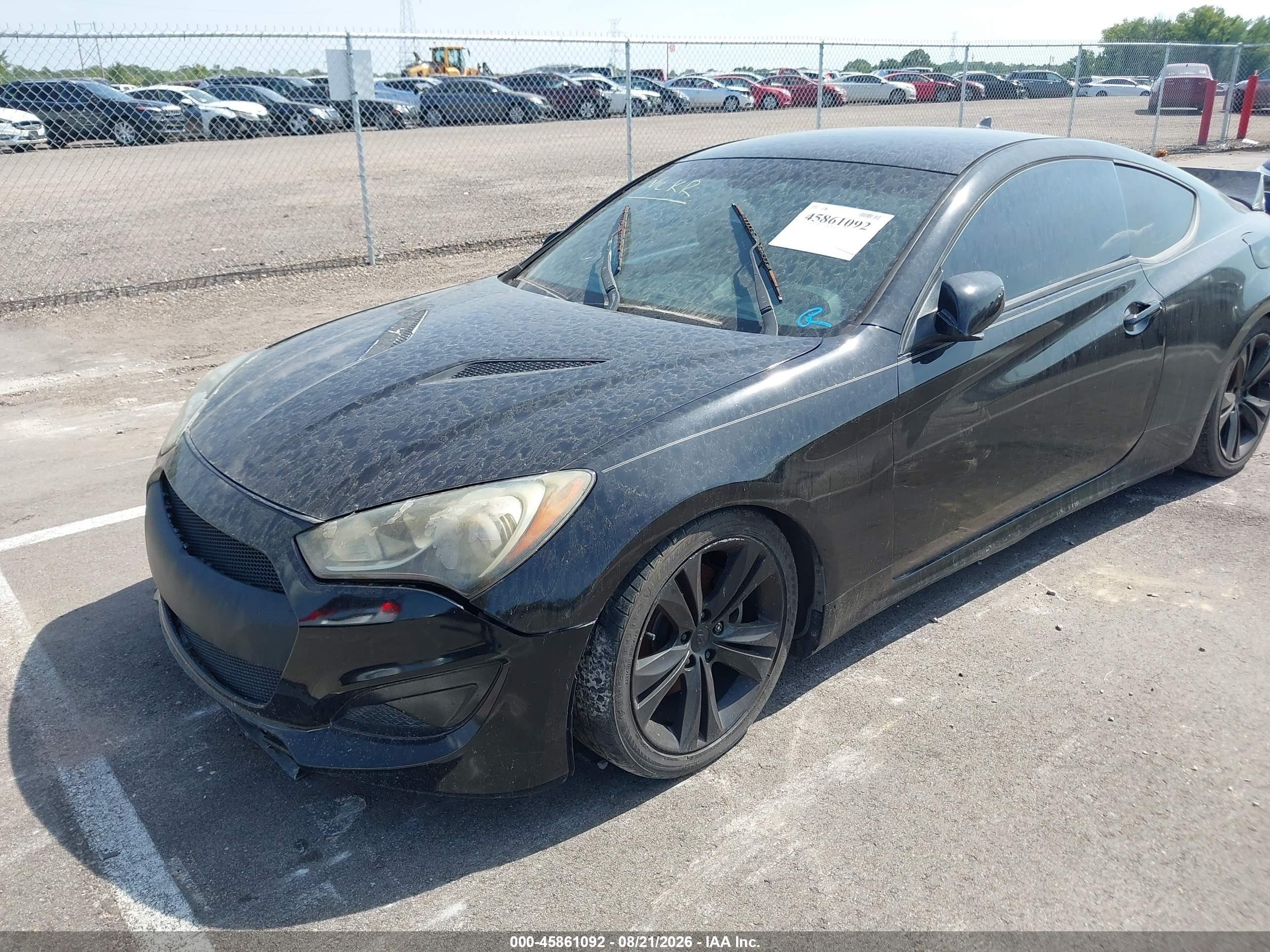2013 Hyundai Genesis 2.0t Черный vin: KMHHT6KD2DU080165