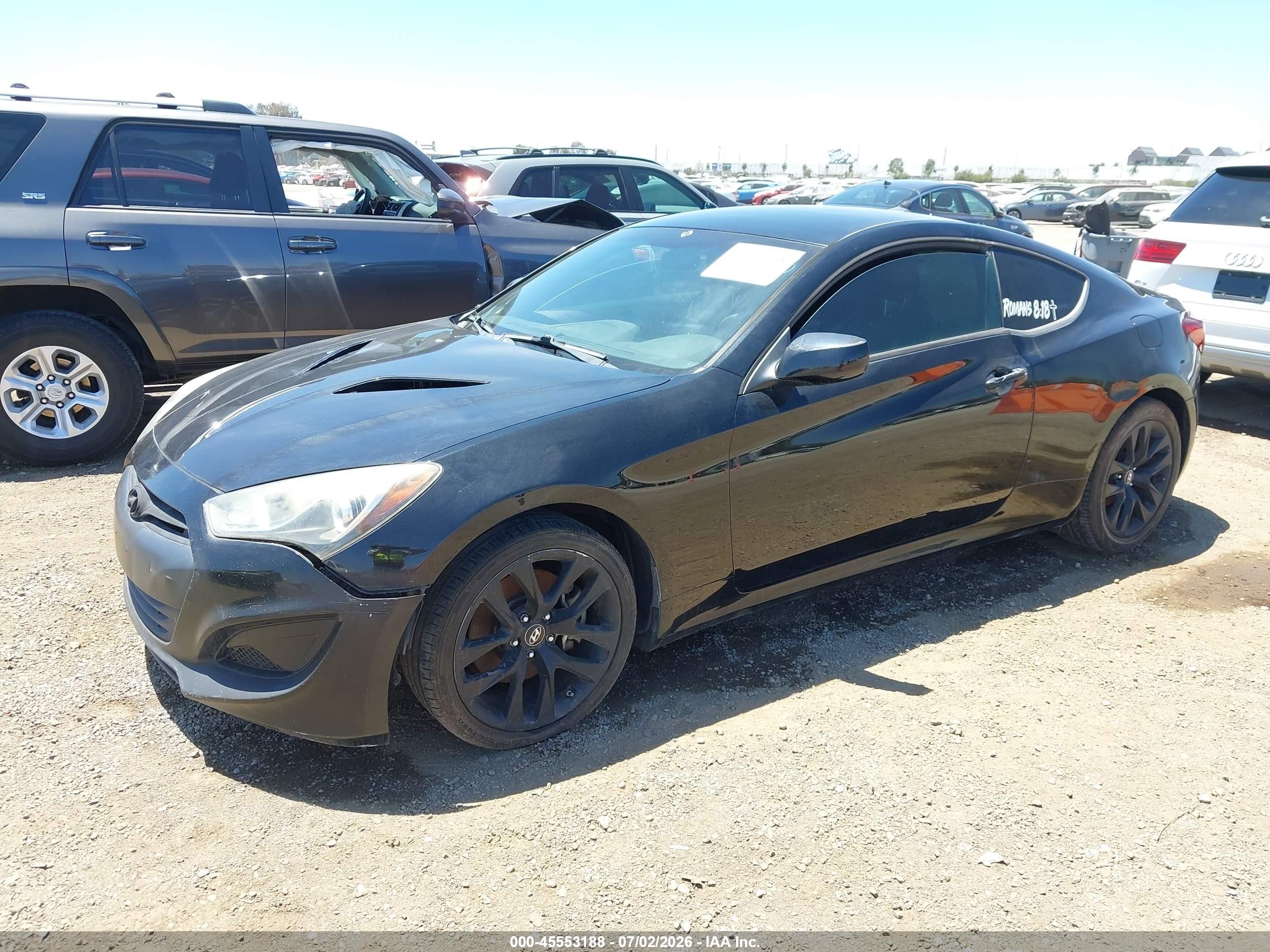 2013 Hyundai Genesis 2.0t Черный vin: KMHHT6KD2DU108756