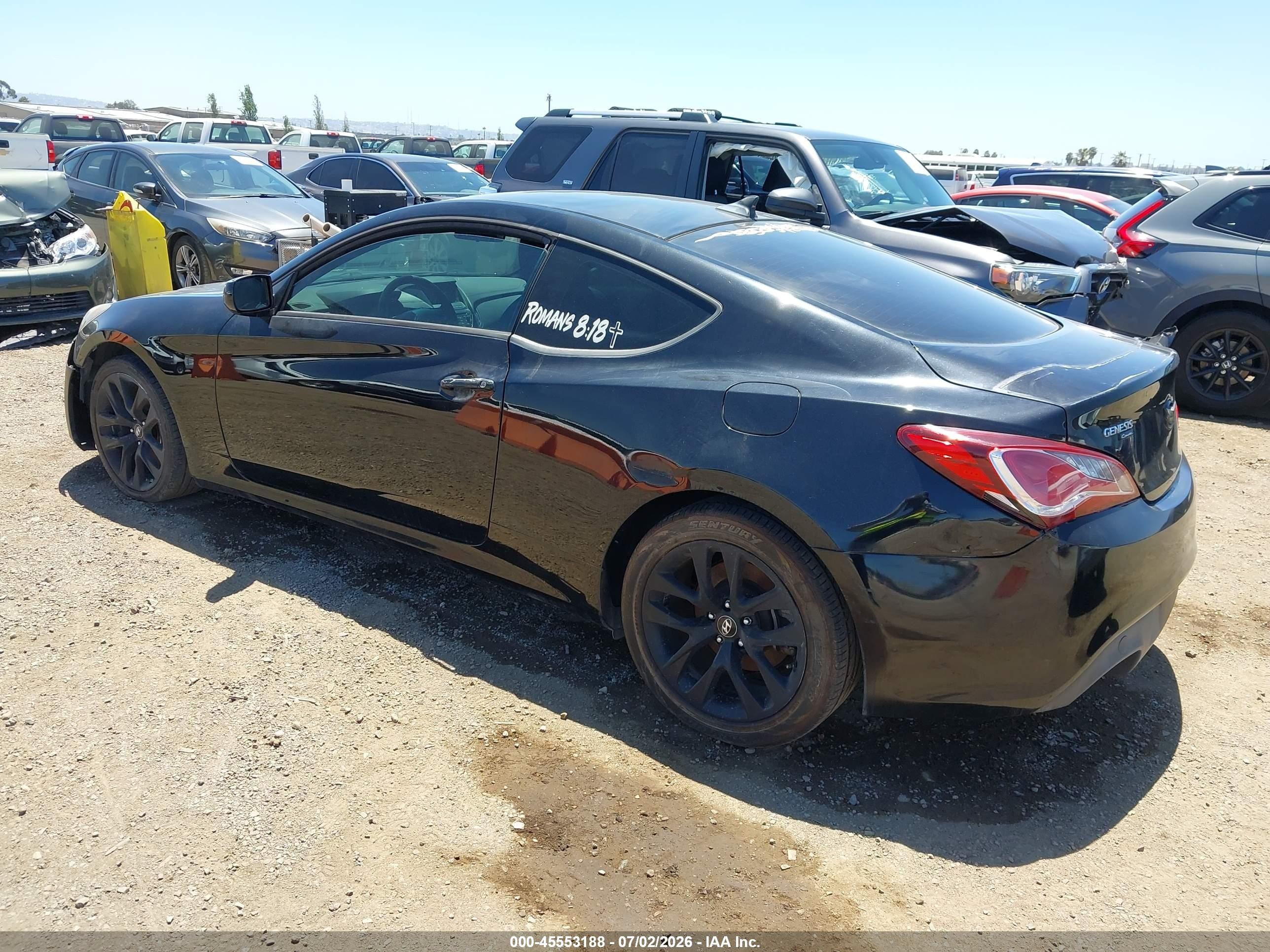 2013 Hyundai Genesis 2.0t Черный vin: KMHHT6KD2DU108756
