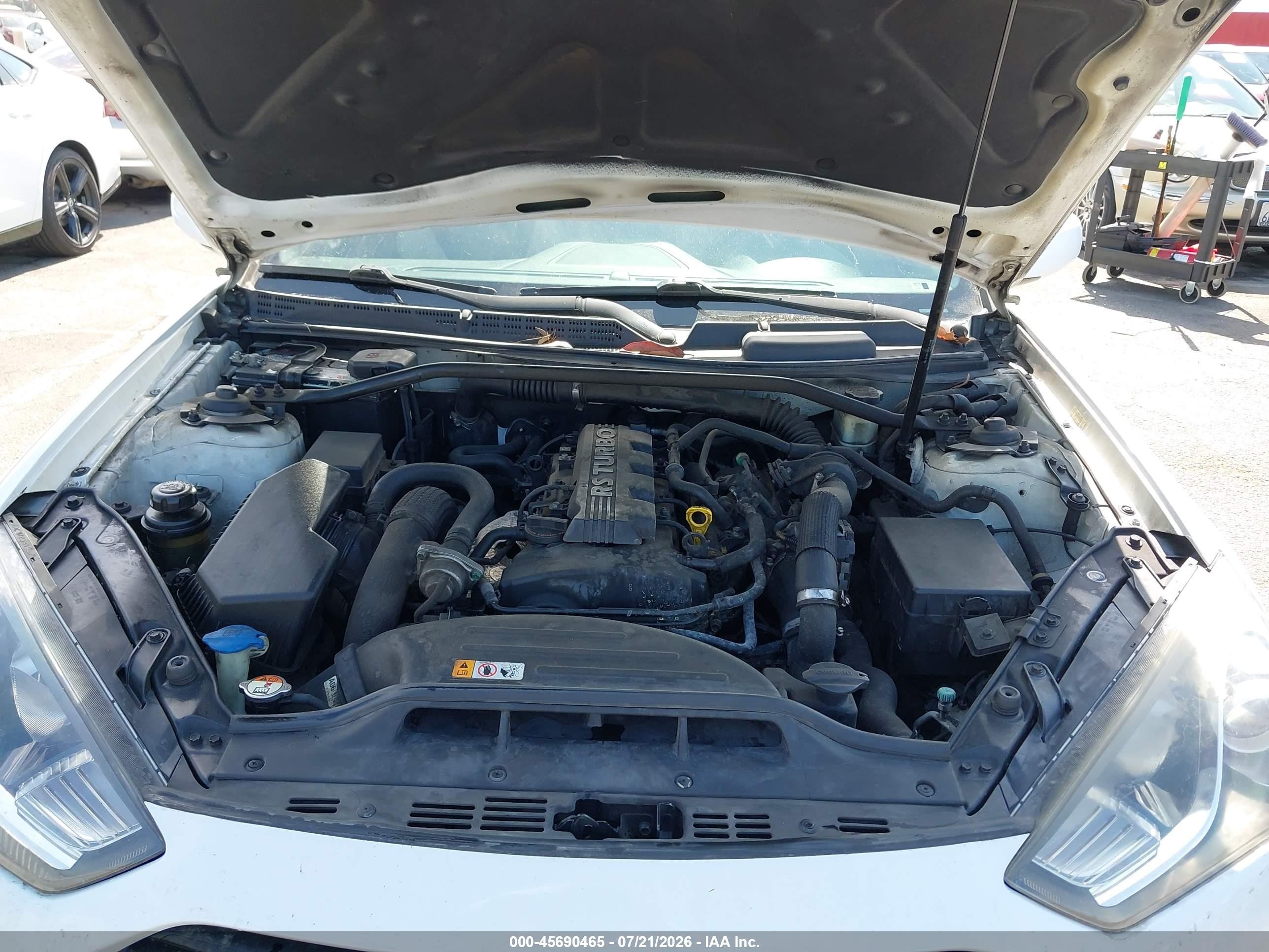2014 Hyundai Genesis 2.0t Premium White vin: KMHHT6KD2EU118351