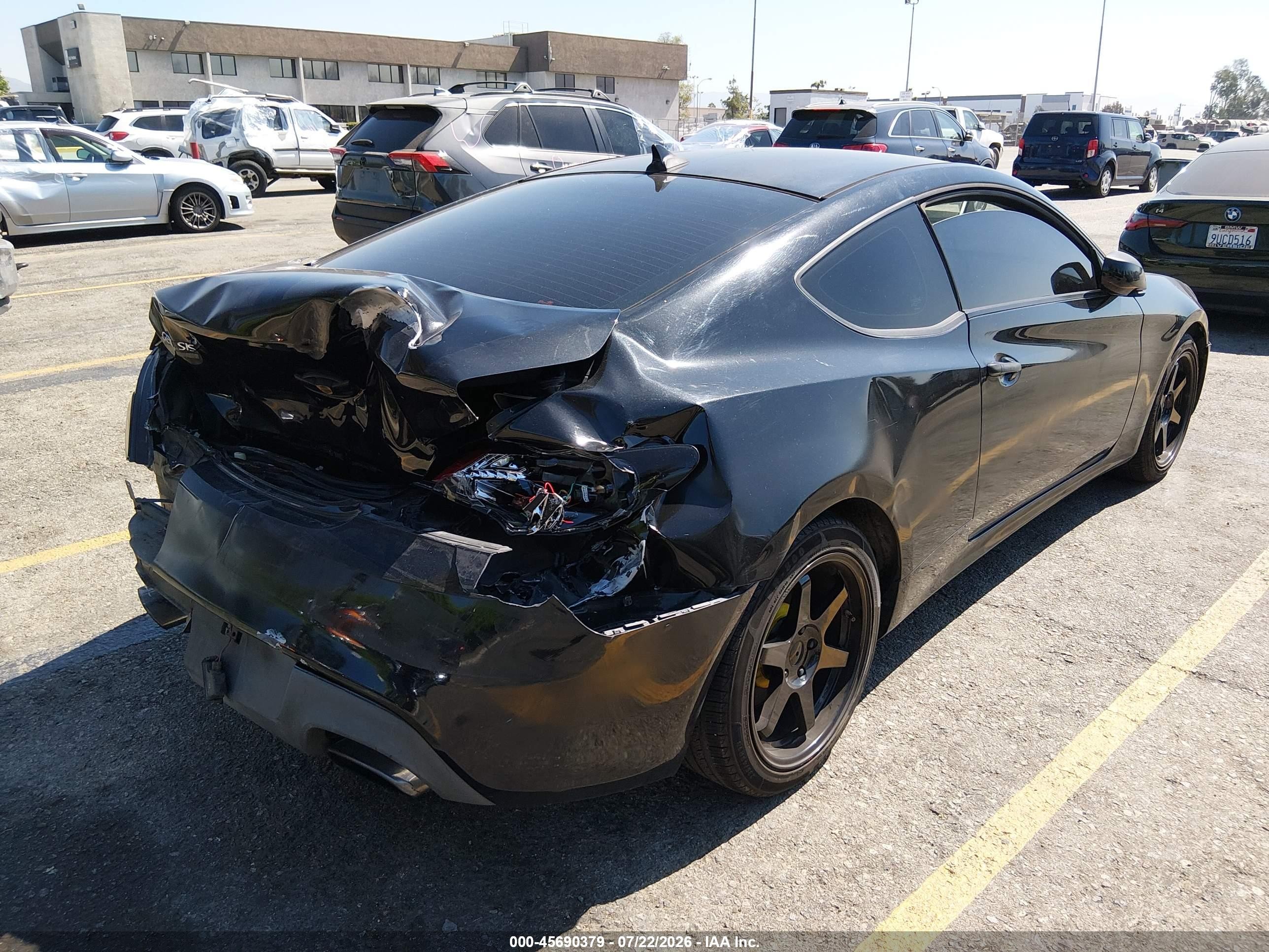 2011 Hyundai Genesis 2.0t Black vin: KMHHT6KD3BU055062