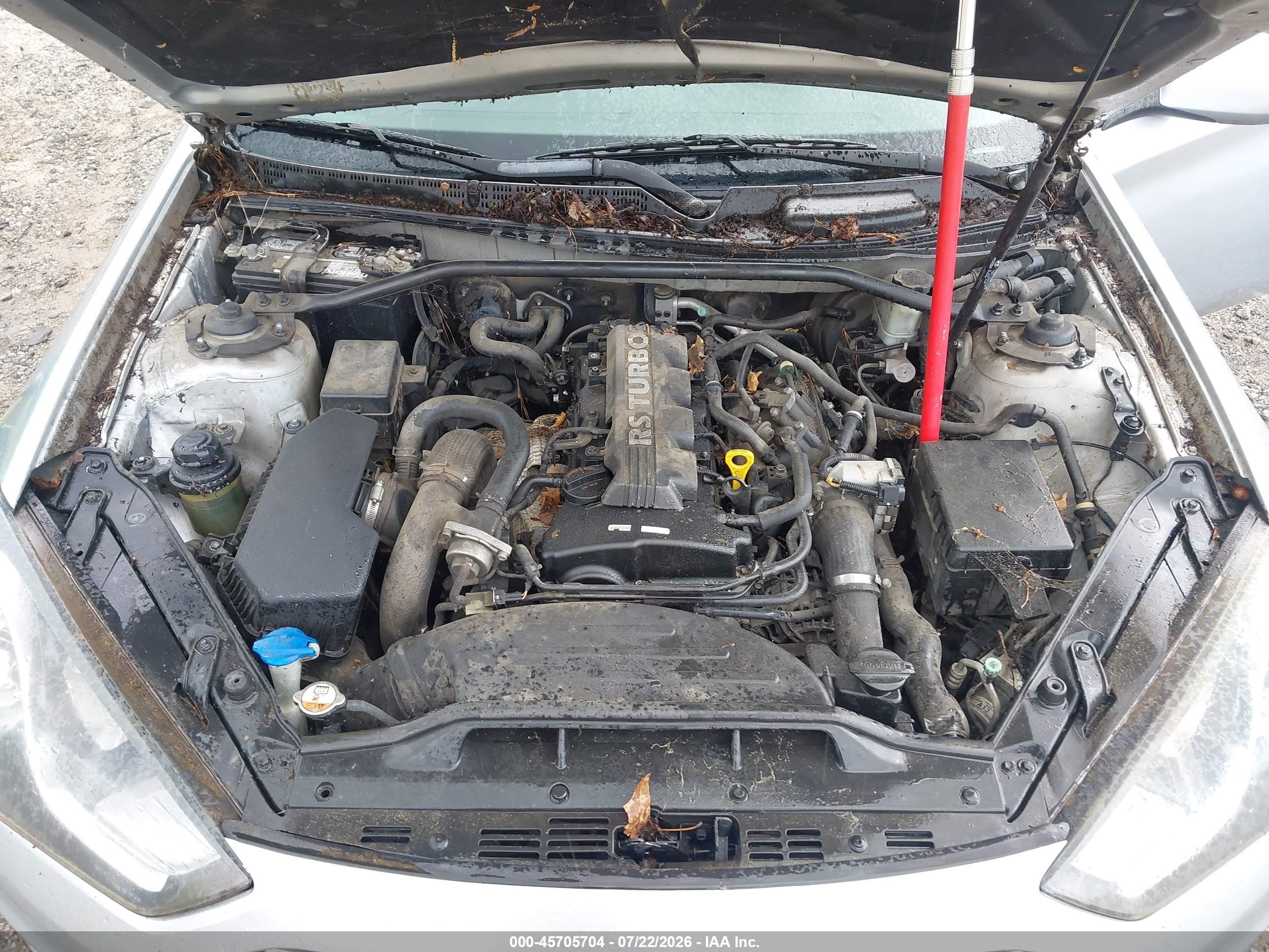 2013 Hyundai Genesis 2.0t Серебряный vin: KMHHT6KD3DU081857