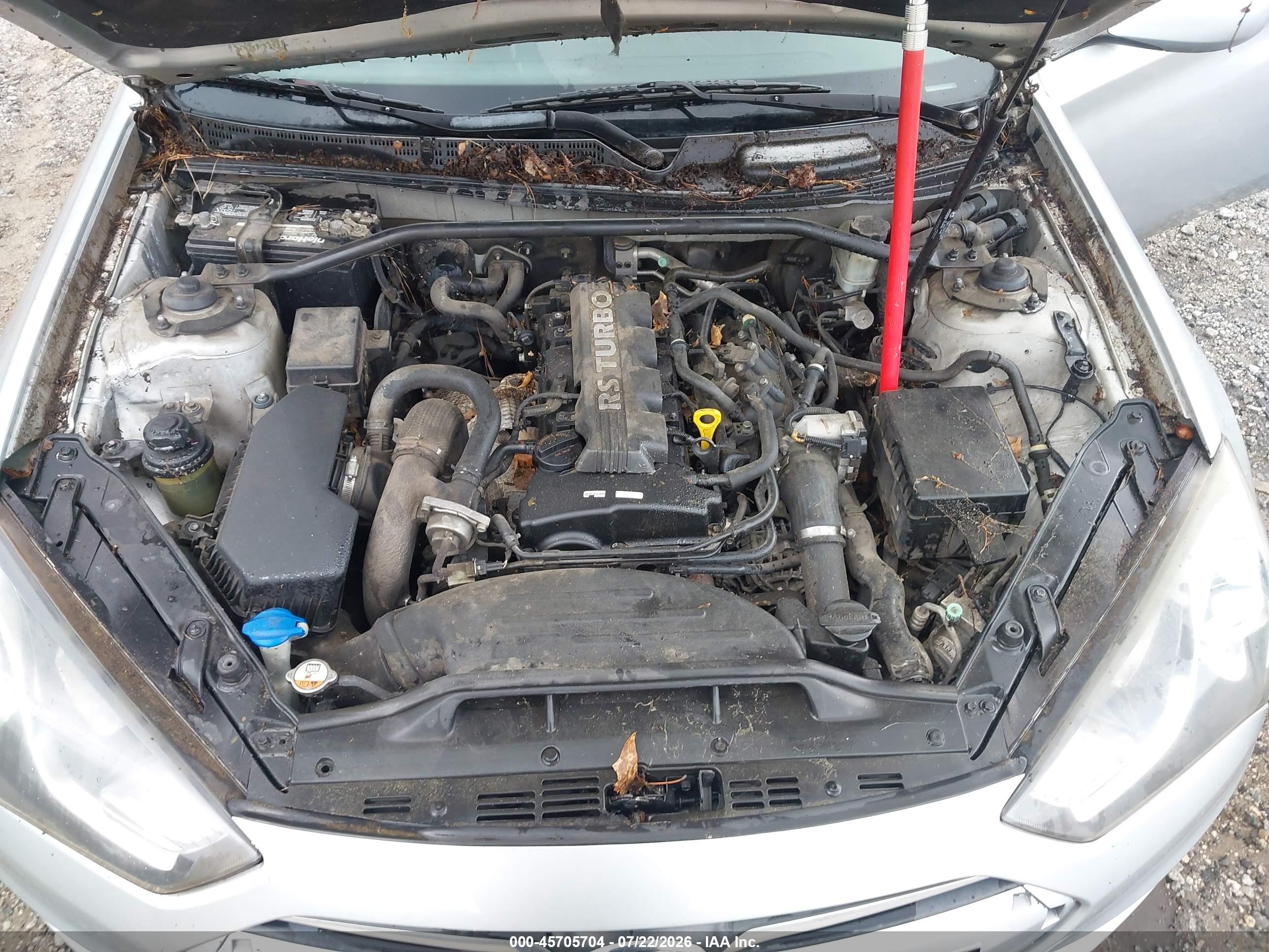 2013 Hyundai Genesis 2.0t Серебряный vin: KMHHT6KD3DU081857