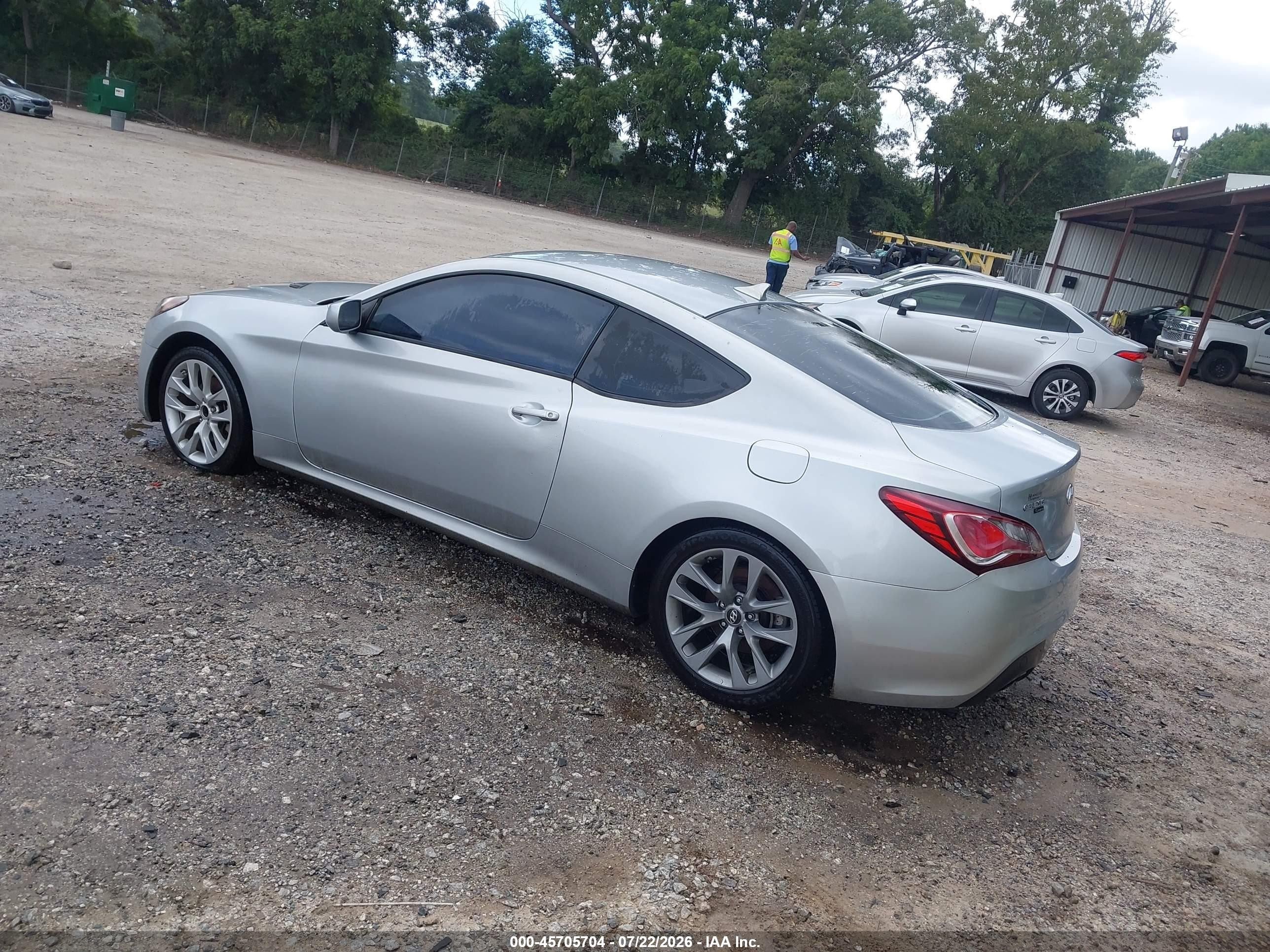 2013 Hyundai Genesis 2.0t Серебряный vin: KMHHT6KD3DU081857