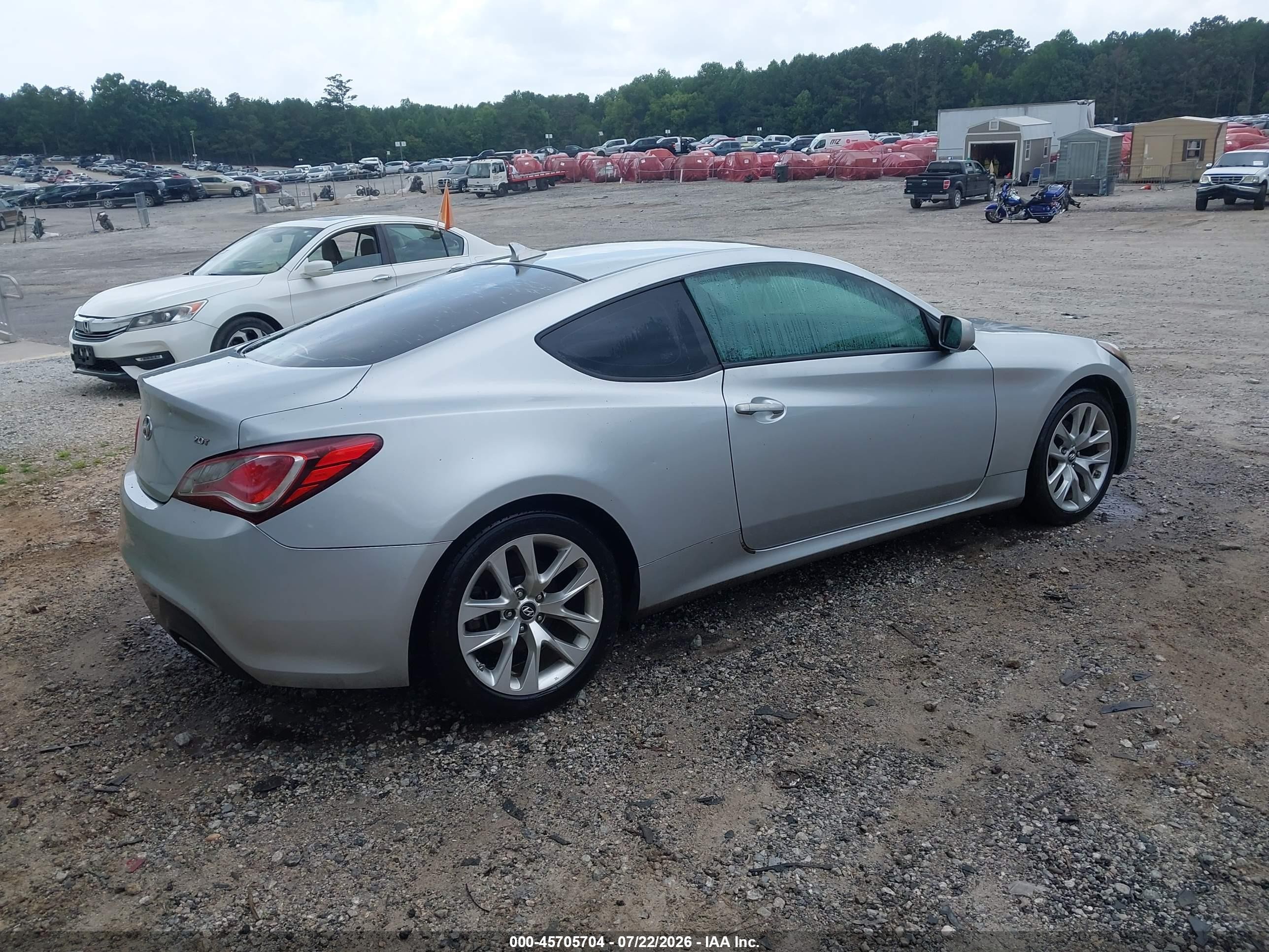 2013 Hyundai Genesis 2.0t Серебряный vin: KMHHT6KD3DU081857