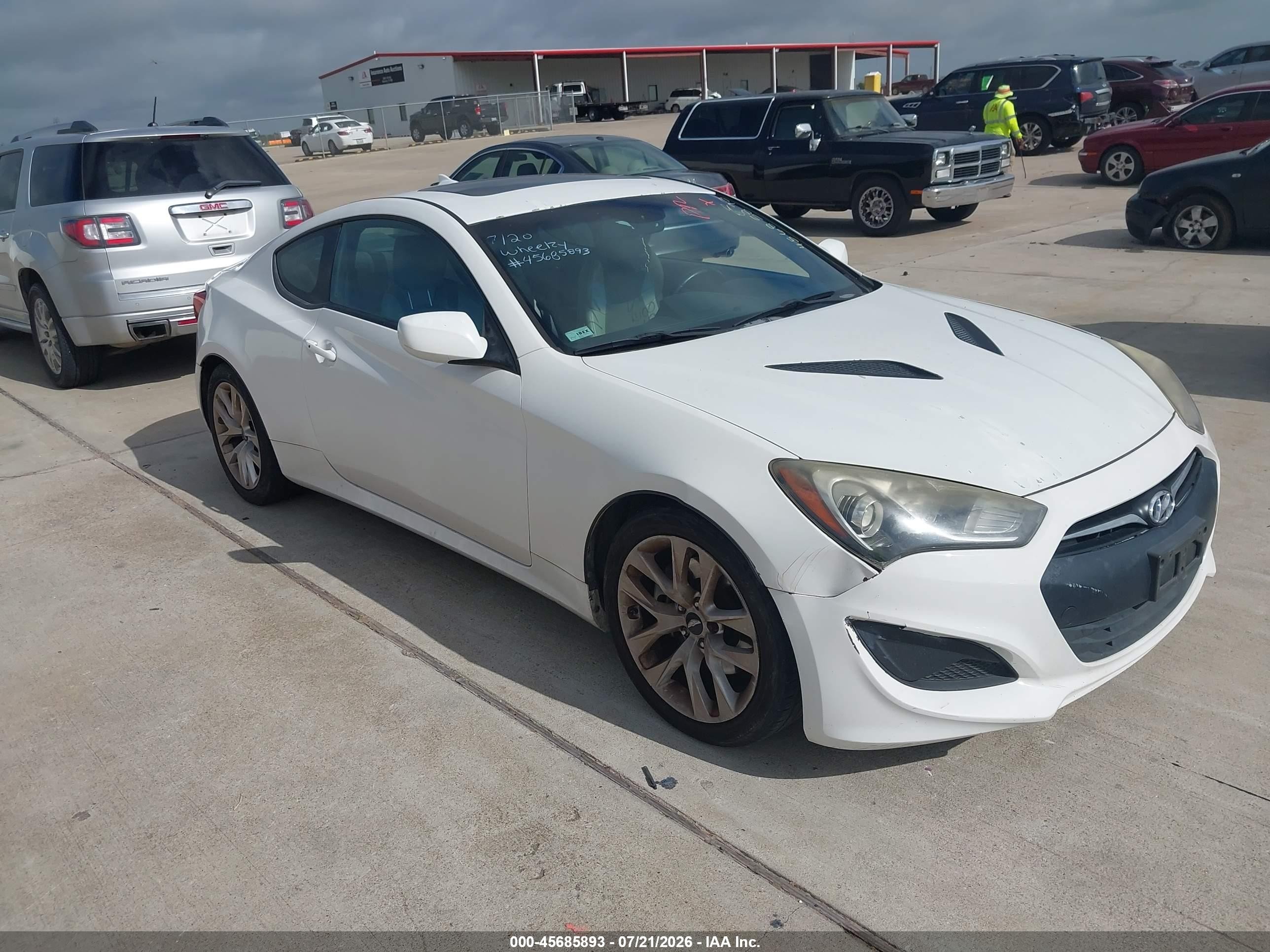 2013 Hyundai Genesis 2.0t Premium White vin: KMHHT6KD3DU083057