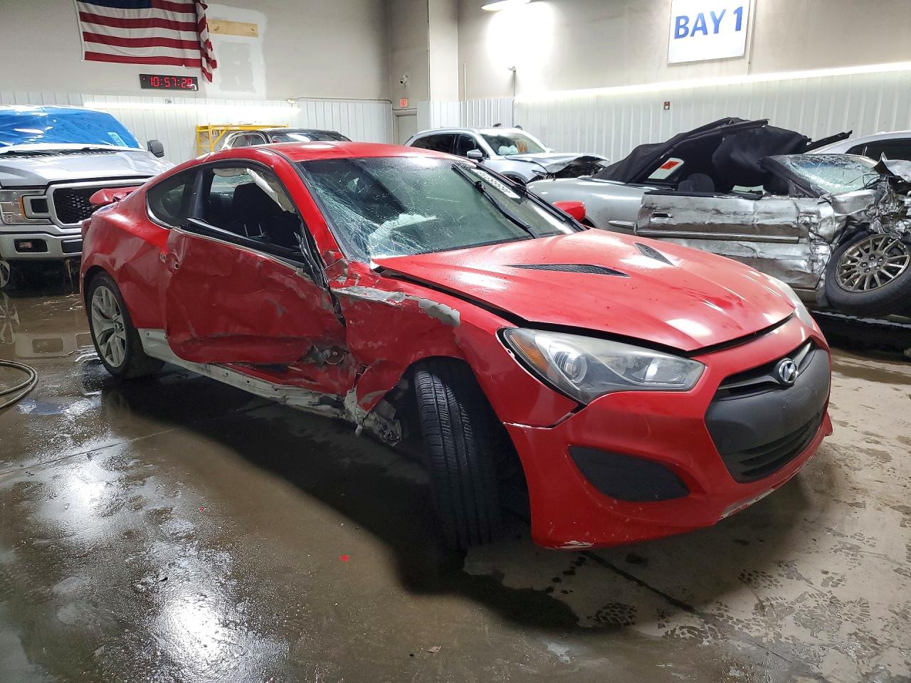 2013 Hyundai Genesis Coupe 2.0t Red vin: KMHHT6KD3DU095256