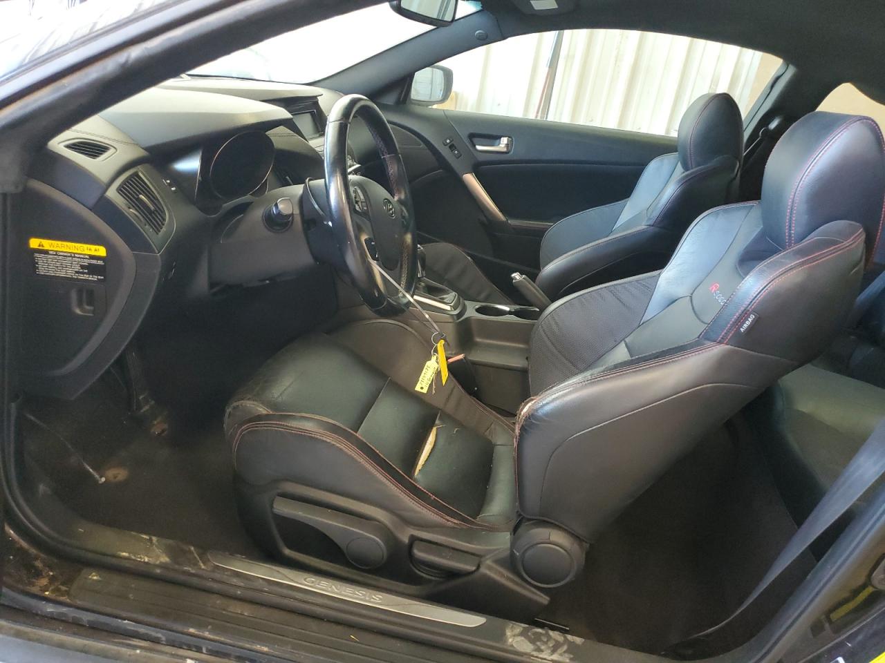 2014 Hyundai Genesis Coupe 2.0t Black vin: KMHHT6KD3EU121243 Damage: Left Front Seat, Torn, > 12 Inches