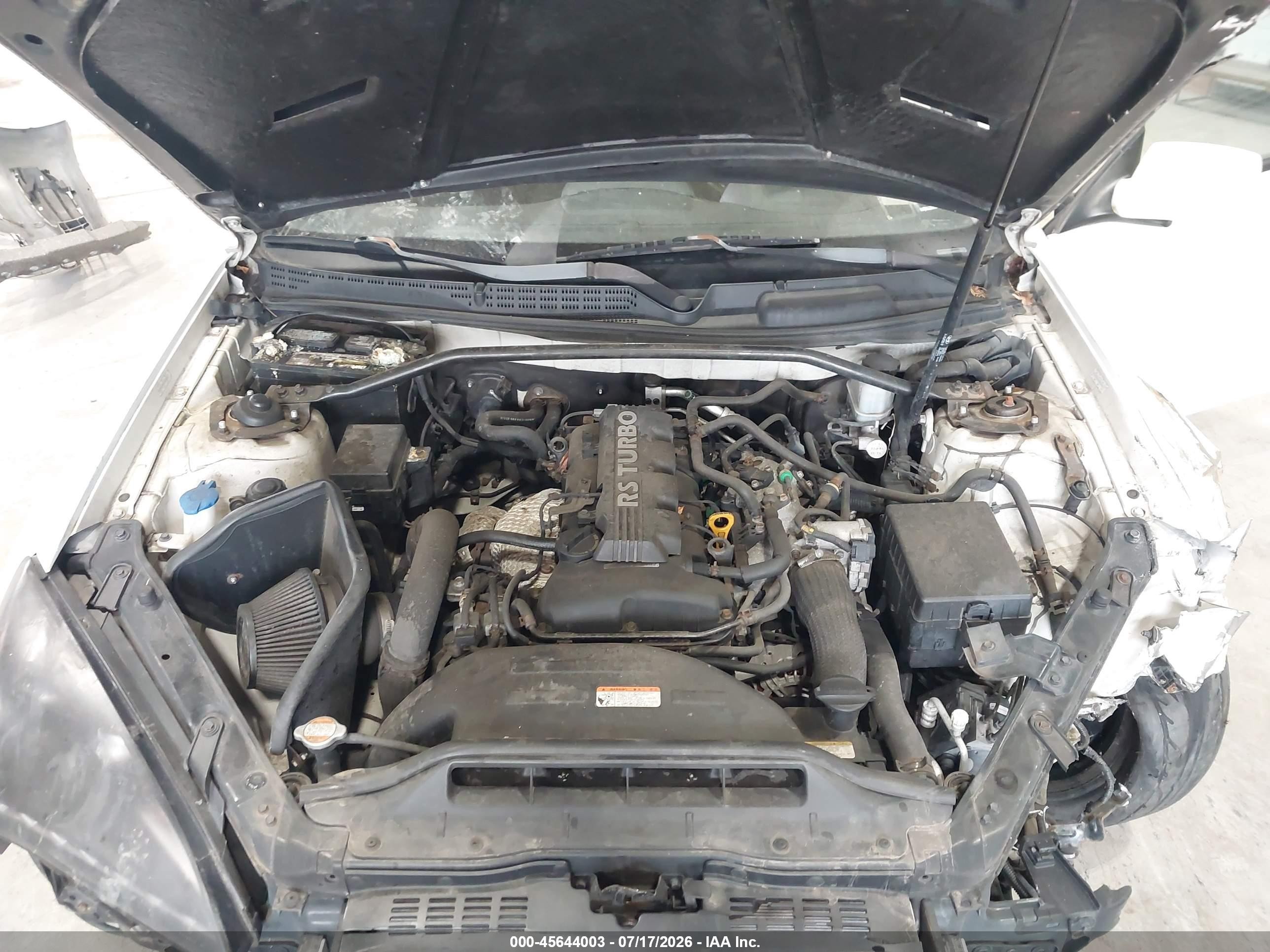 2010 Hyundai Genesis 2.0t White vin: KMHHT6KD4AU008248