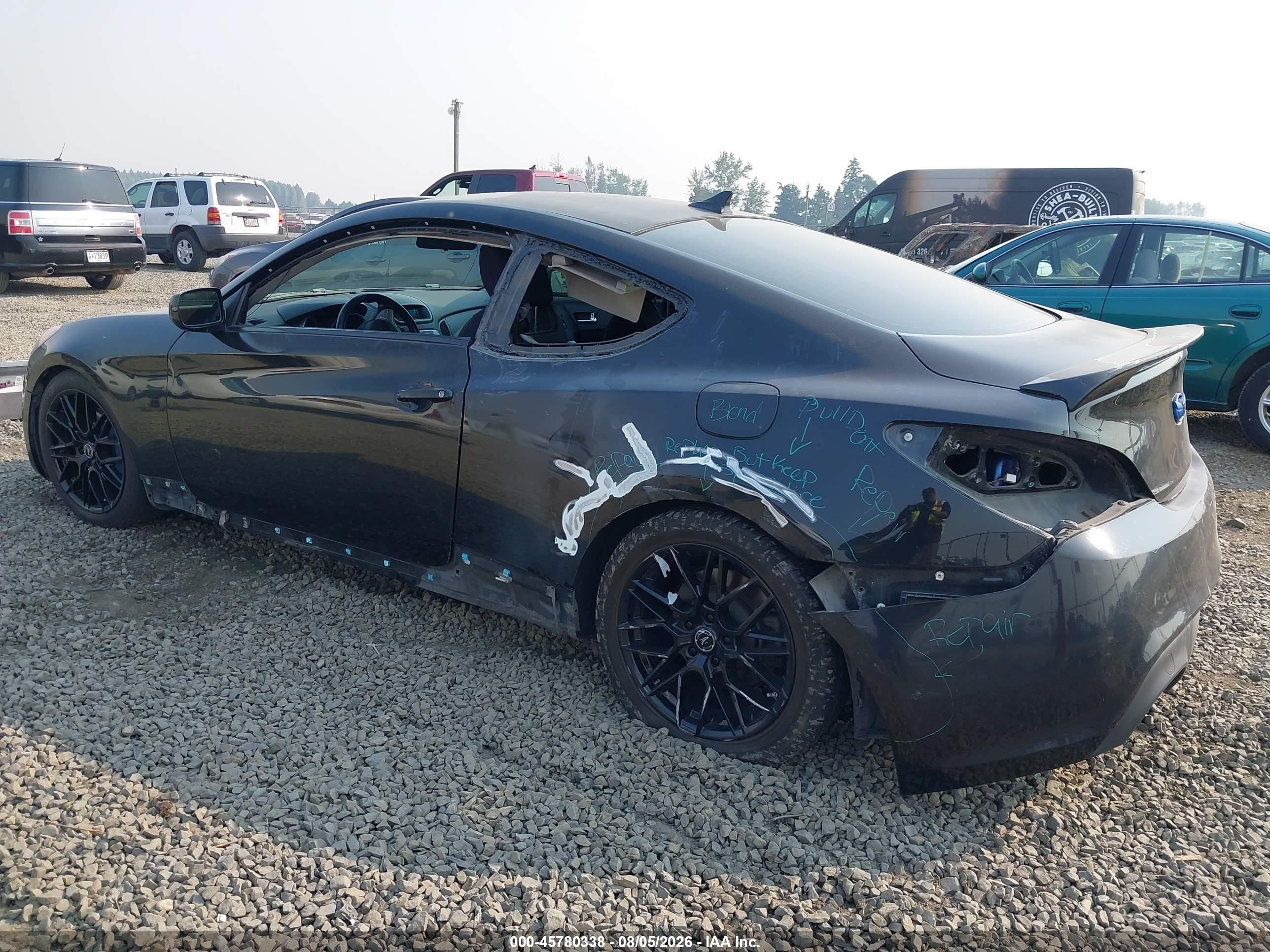 2010 Hyundai Genesis 2.0t Black vin: KMHHT6KD4AU035756