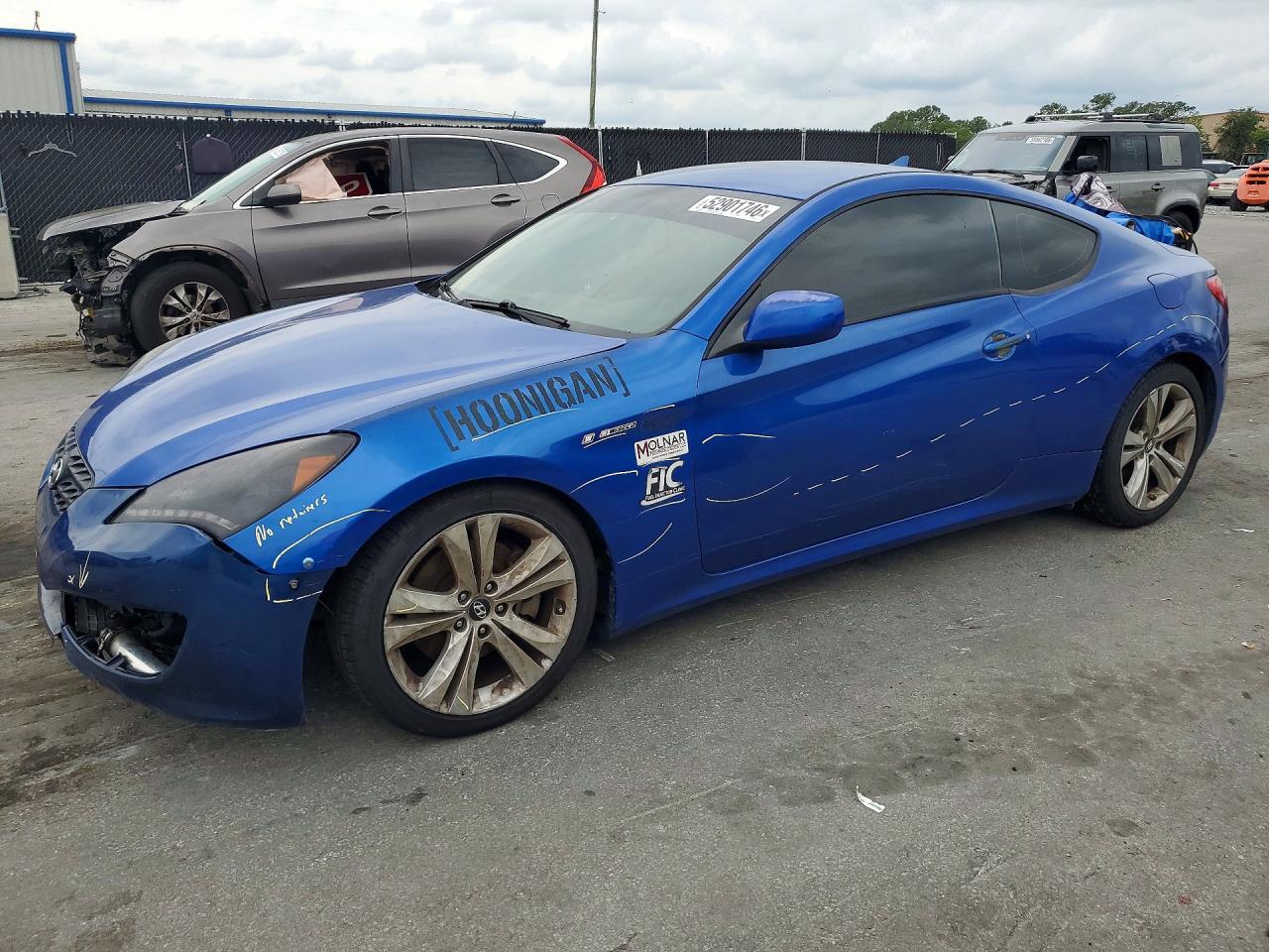 2010 Hyundai Genesis Coupe 2.0t Blue vin: KMHHT6KD4AU039273