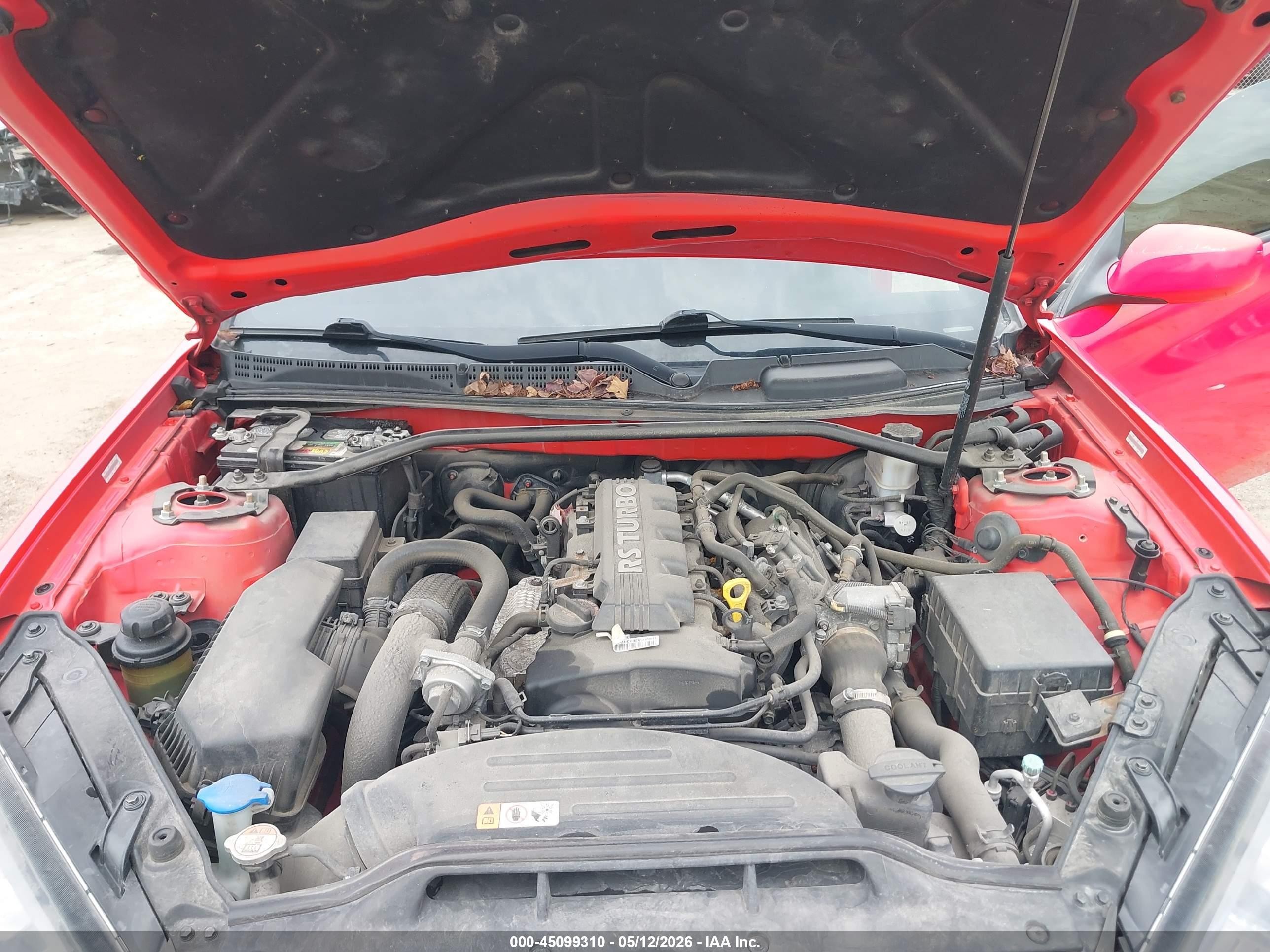 2013 Hyundai Genesis 2.0t Red vin: KMHHT6KD4DU091975