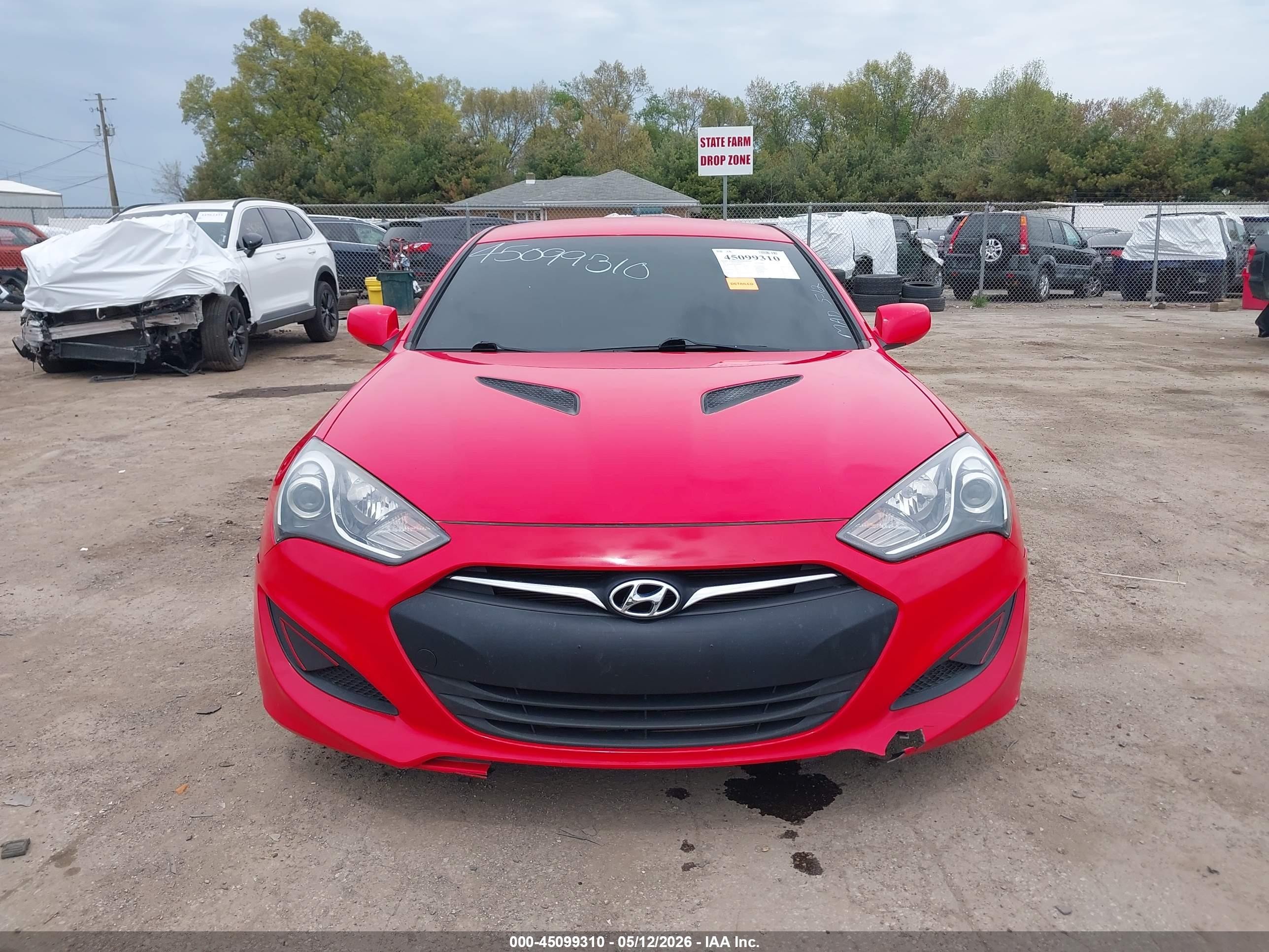 2013 Hyundai Genesis 2.0t Red vin: KMHHT6KD4DU091975