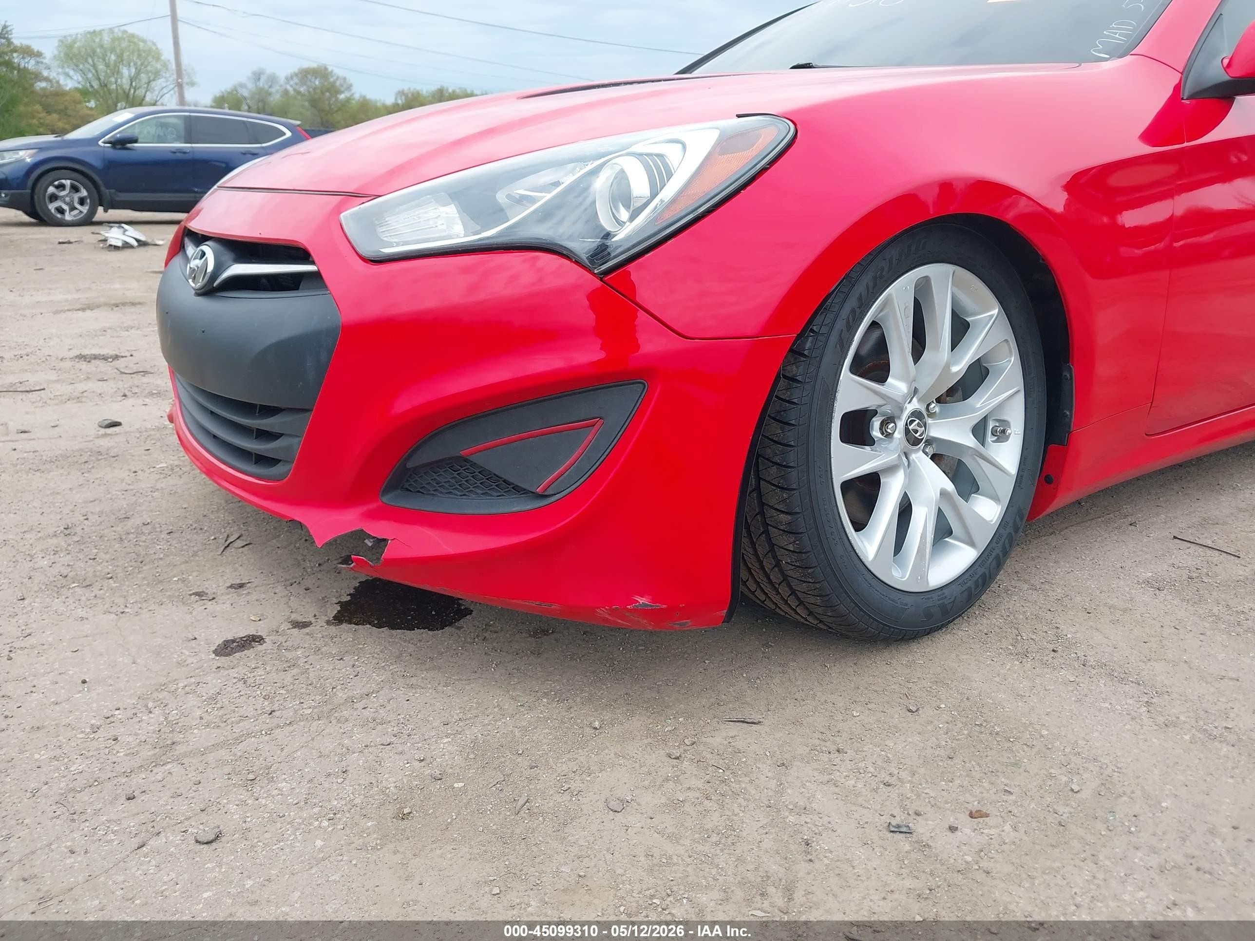 2013 Hyundai Genesis 2.0t Red vin: KMHHT6KD4DU091975