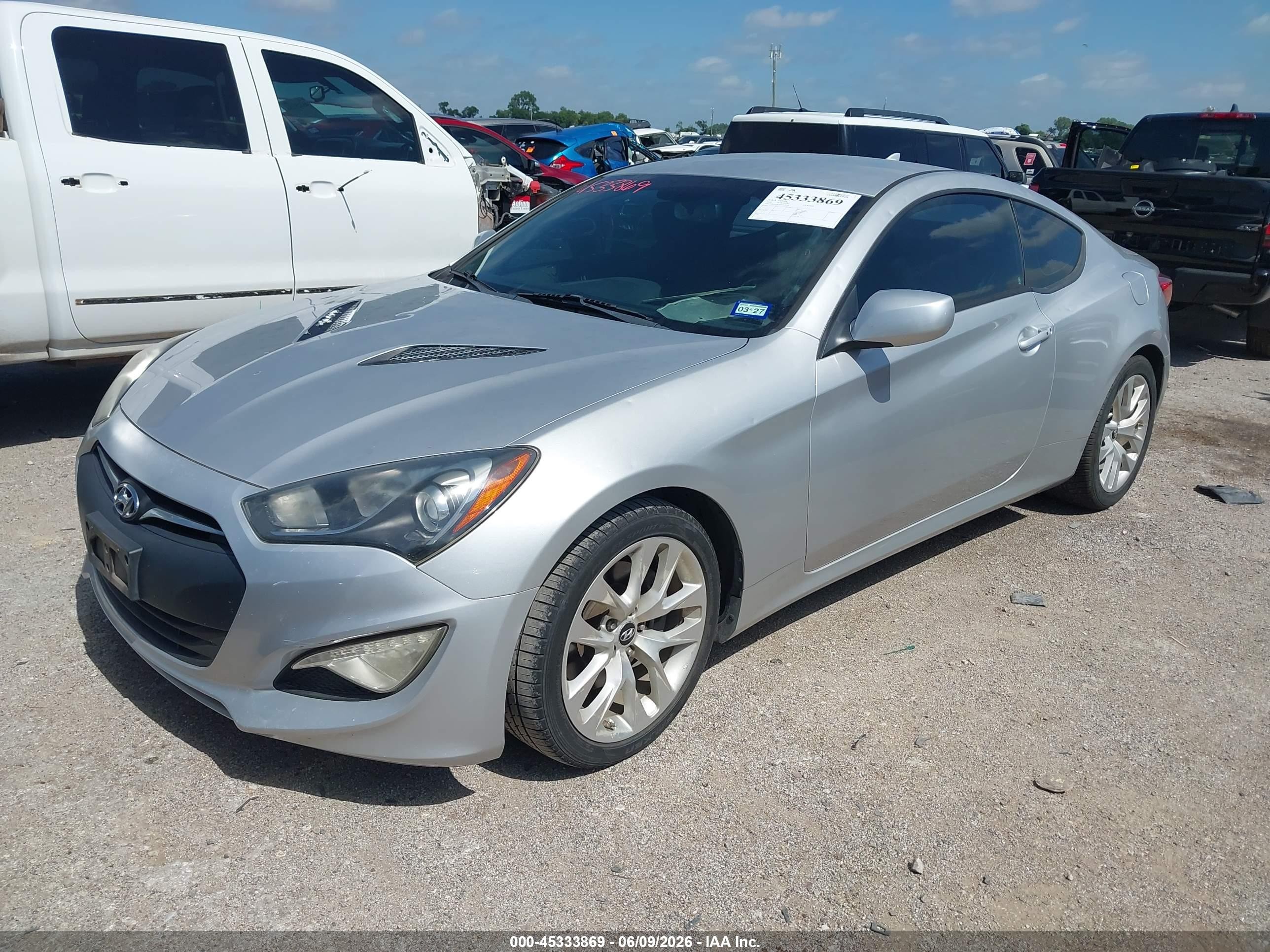 2014 Hyundai Genesis 2.0t Silver vin: KMHHT6KD5EU115539