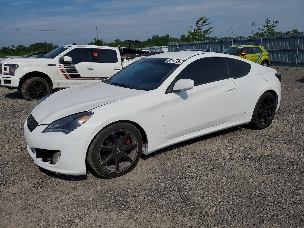 2010 Hyundai Genesis Coupe 2.0t White vin: KMHHT6KD6AU015055