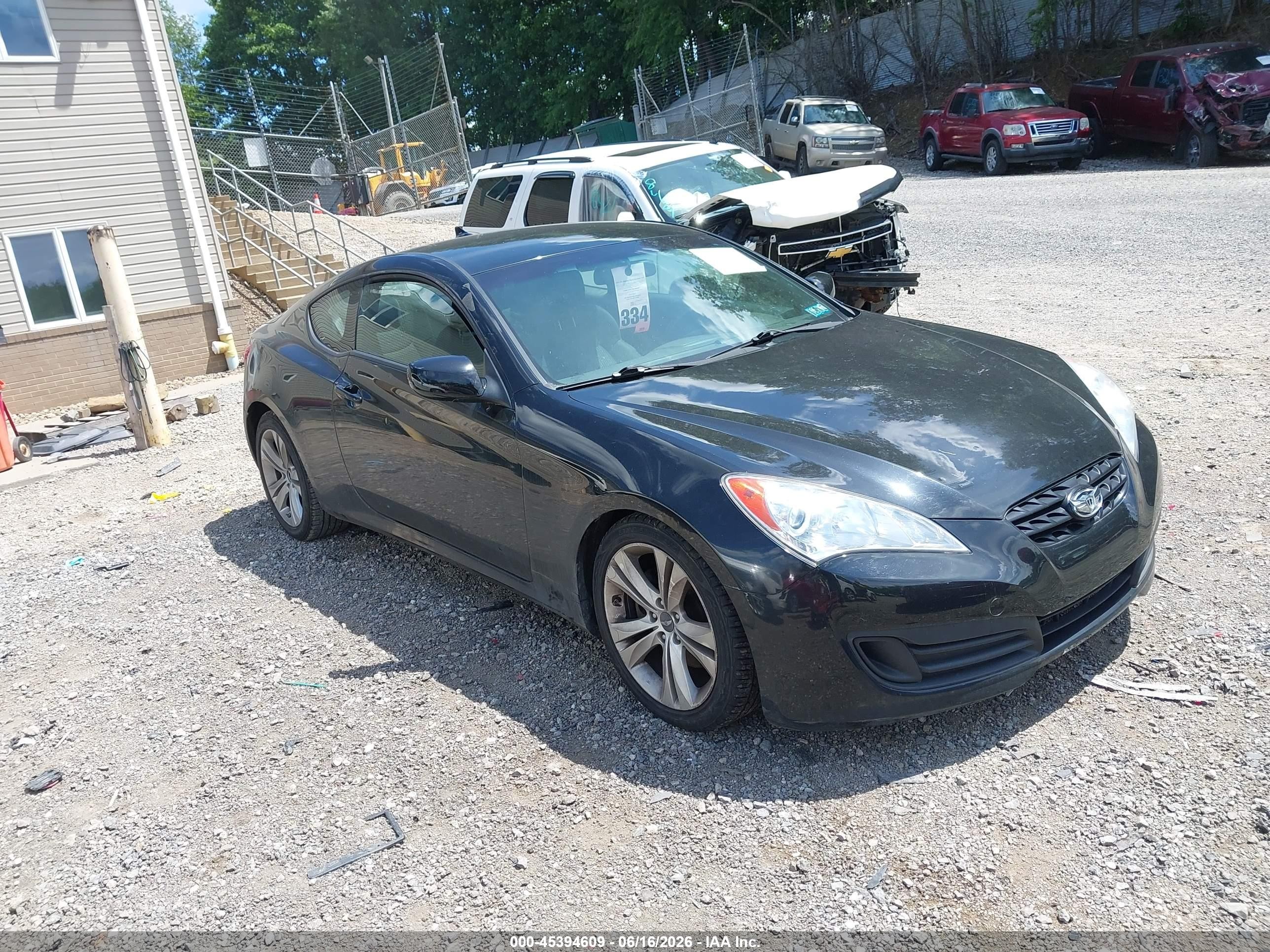2012 Hyundai Genesis 2.0t Black vin: KMHHT6KD6CU071760